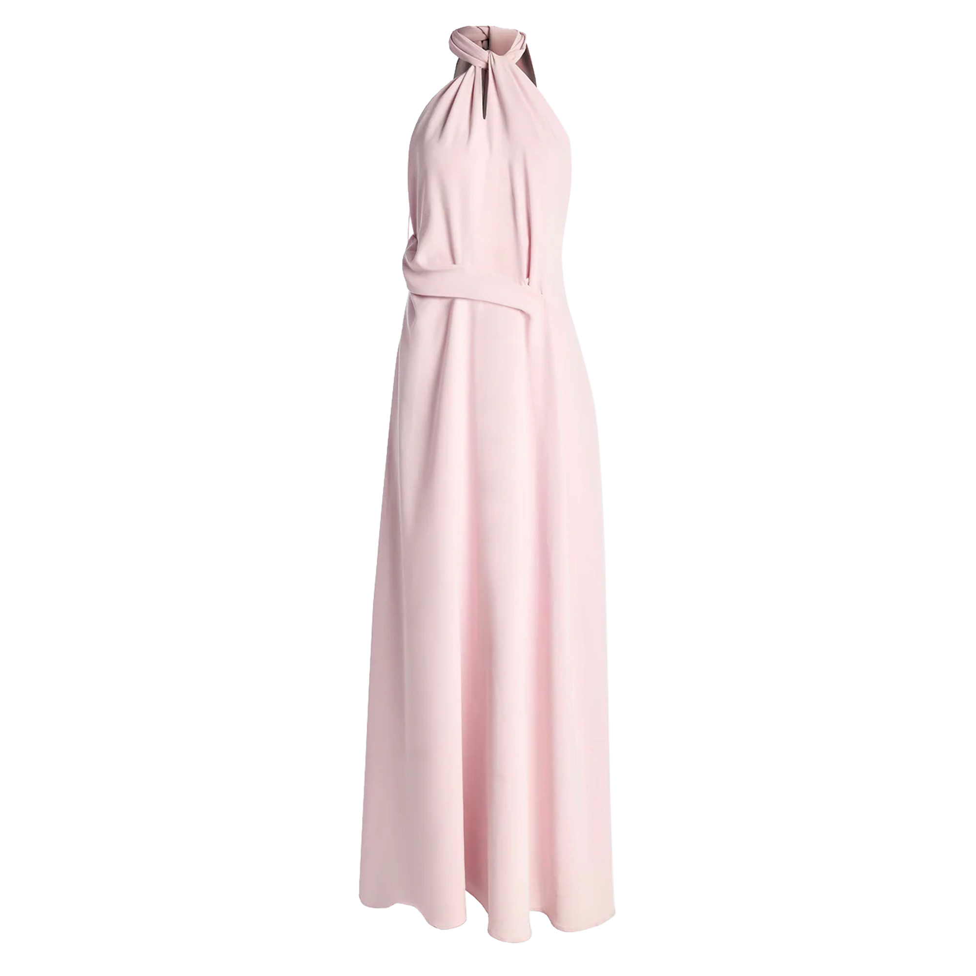 Crepe Kate Draped Halter Dress