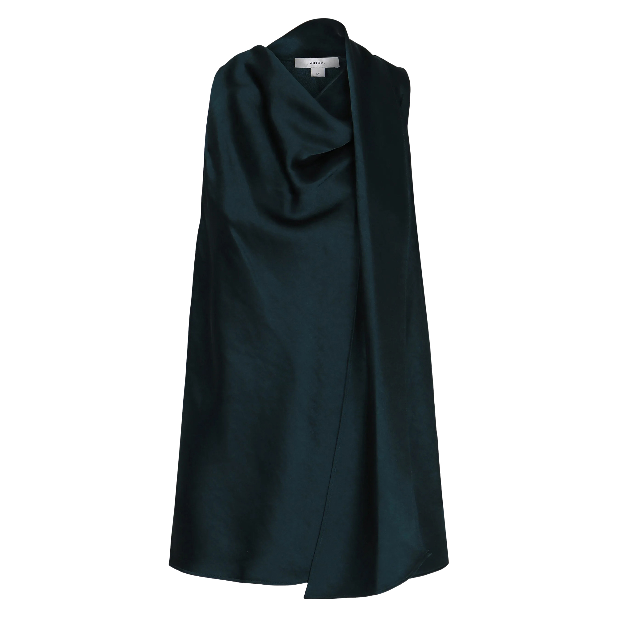 Fluid Satin Sleeveless Scarf Top