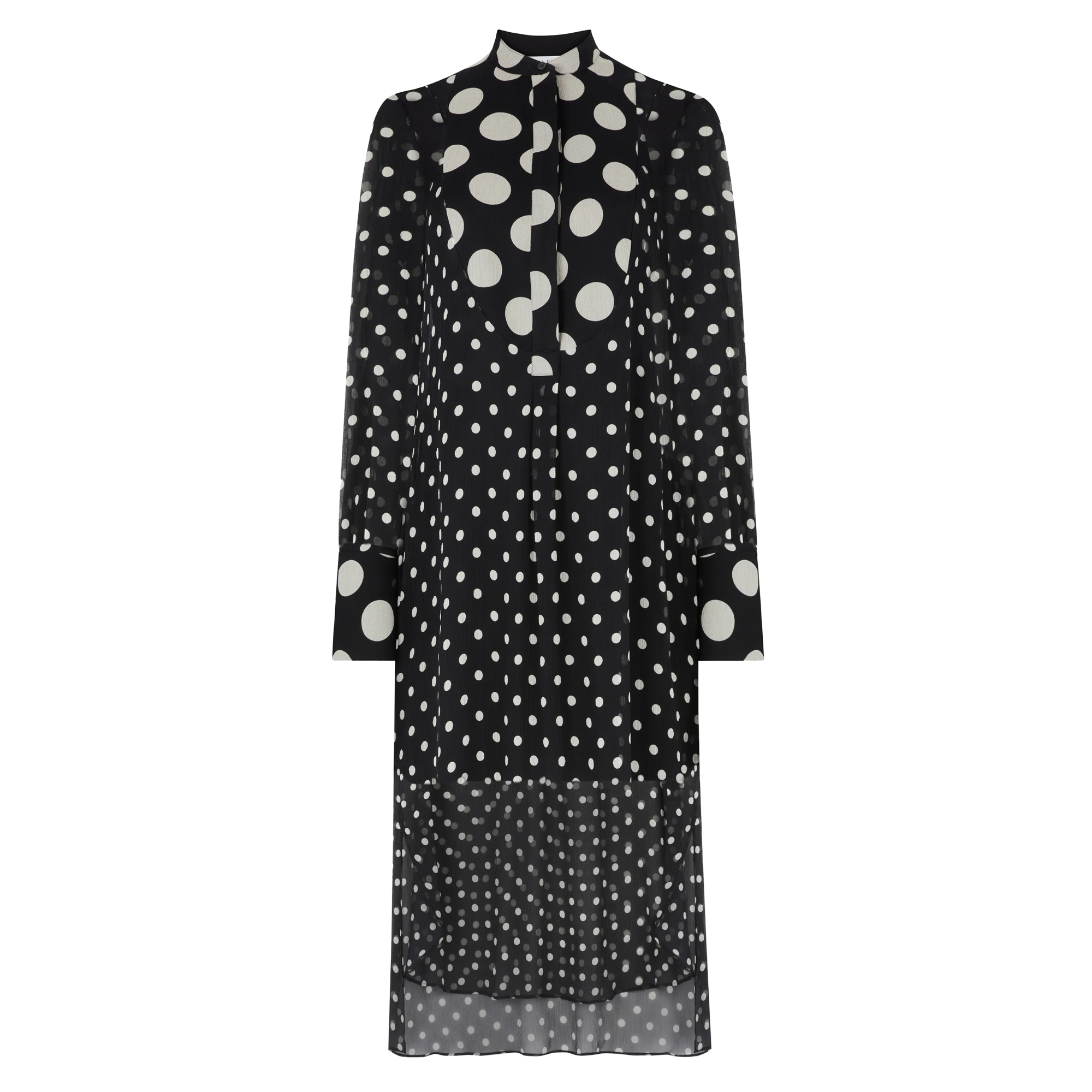 Polka Dot Silk Midi Dress