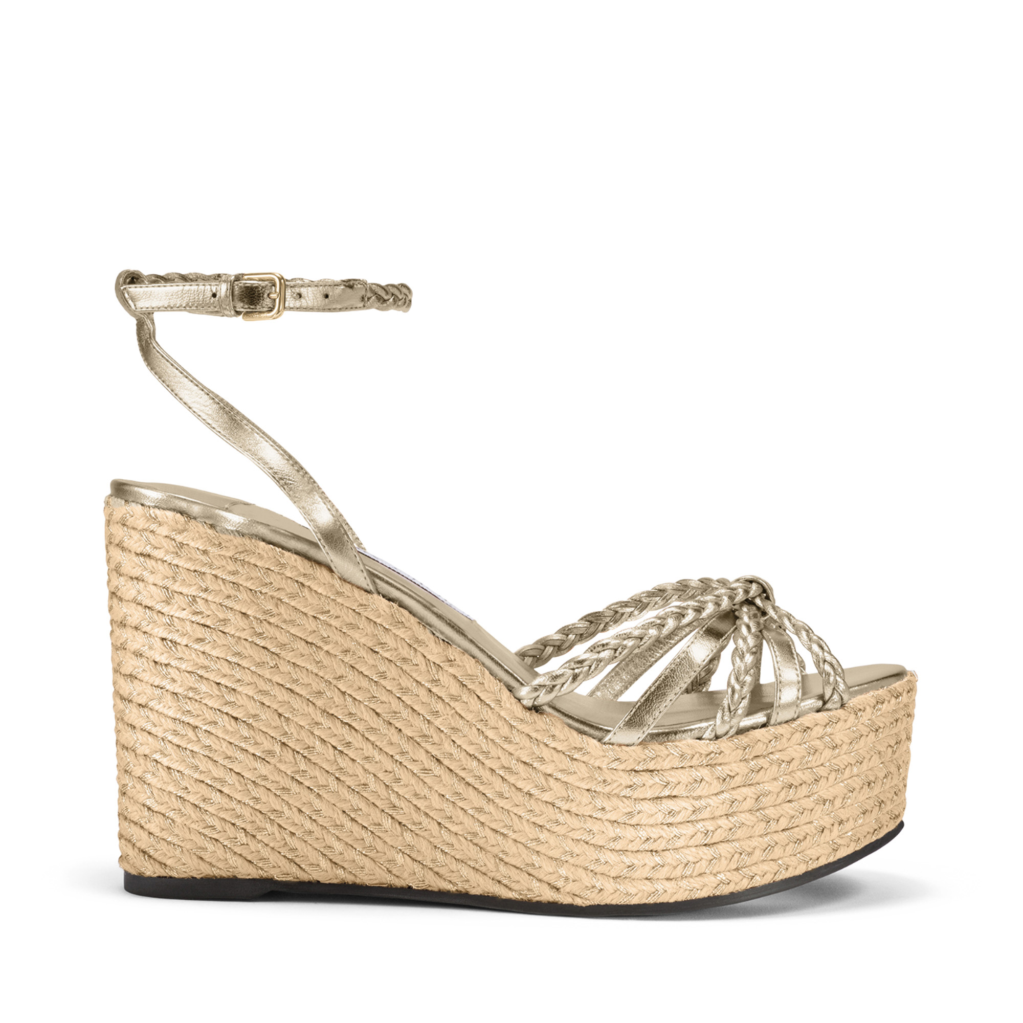 Dree 100mm Metallic Nappa Platform Wedge Sandal