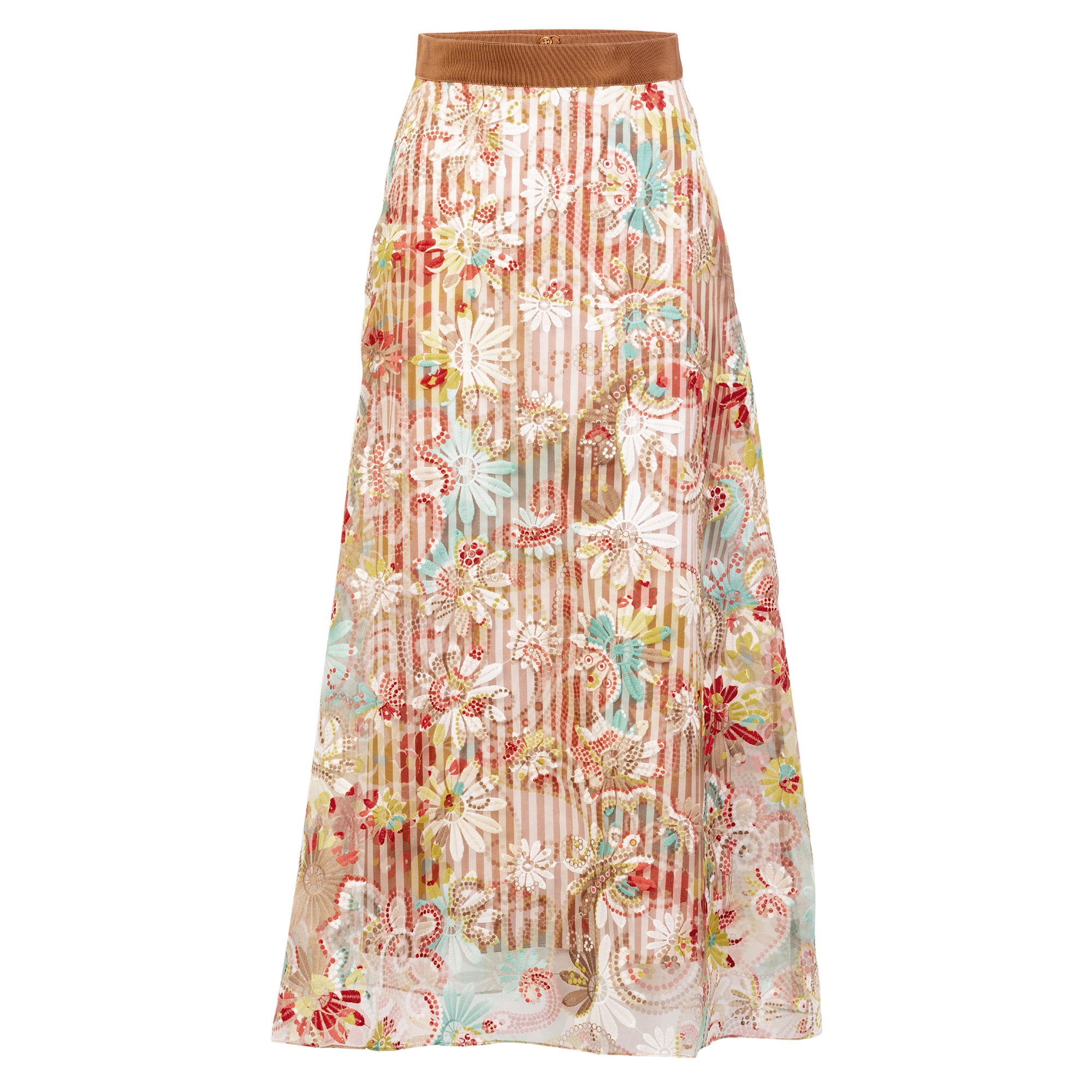 Nelida Pleated A-Line Midi Skirt