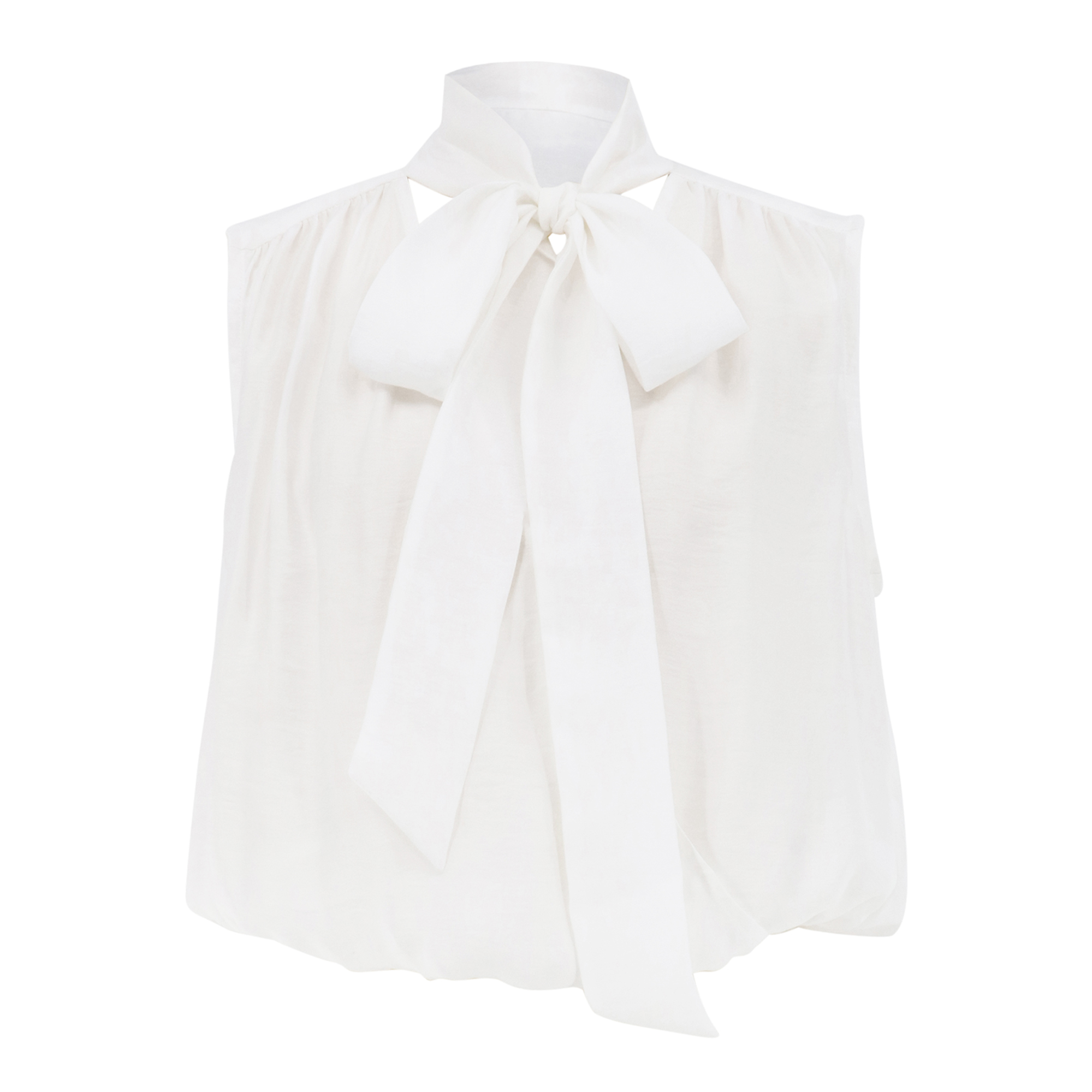 Amara Sleeveless Tie-Neck Shirt