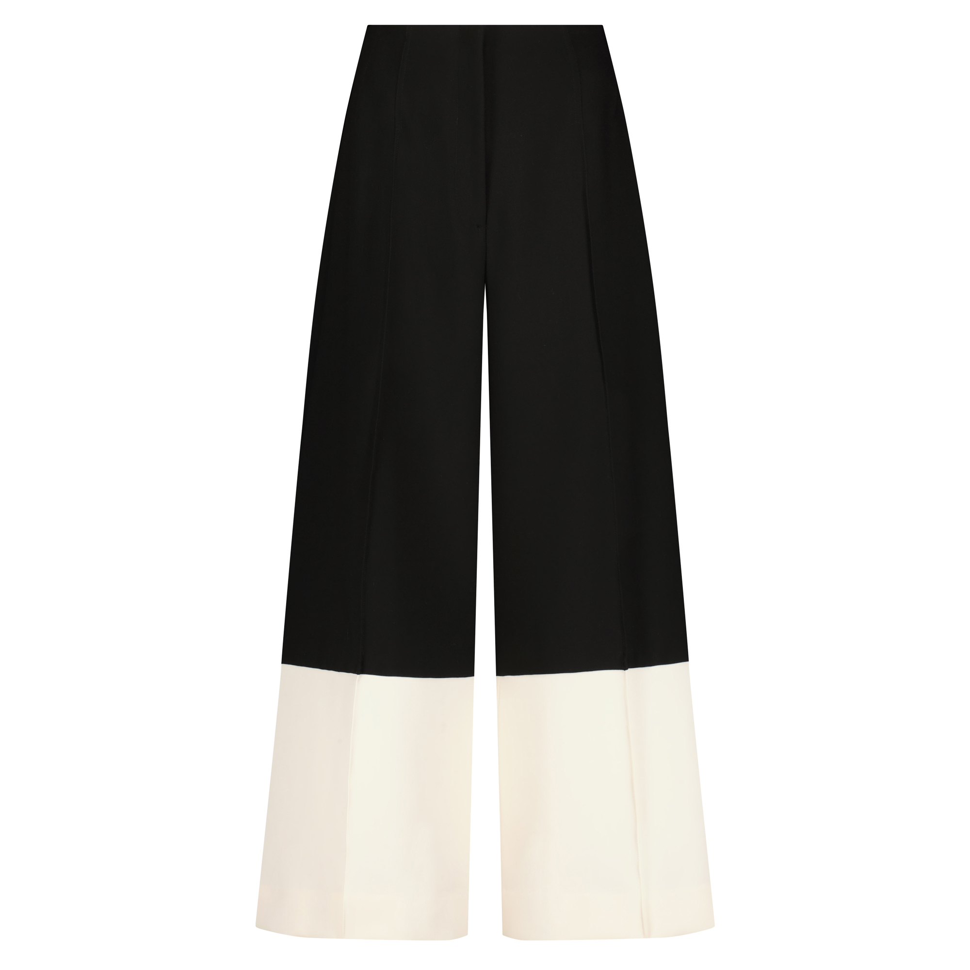 Stretch Twill Two Tone Wide Leg Pant