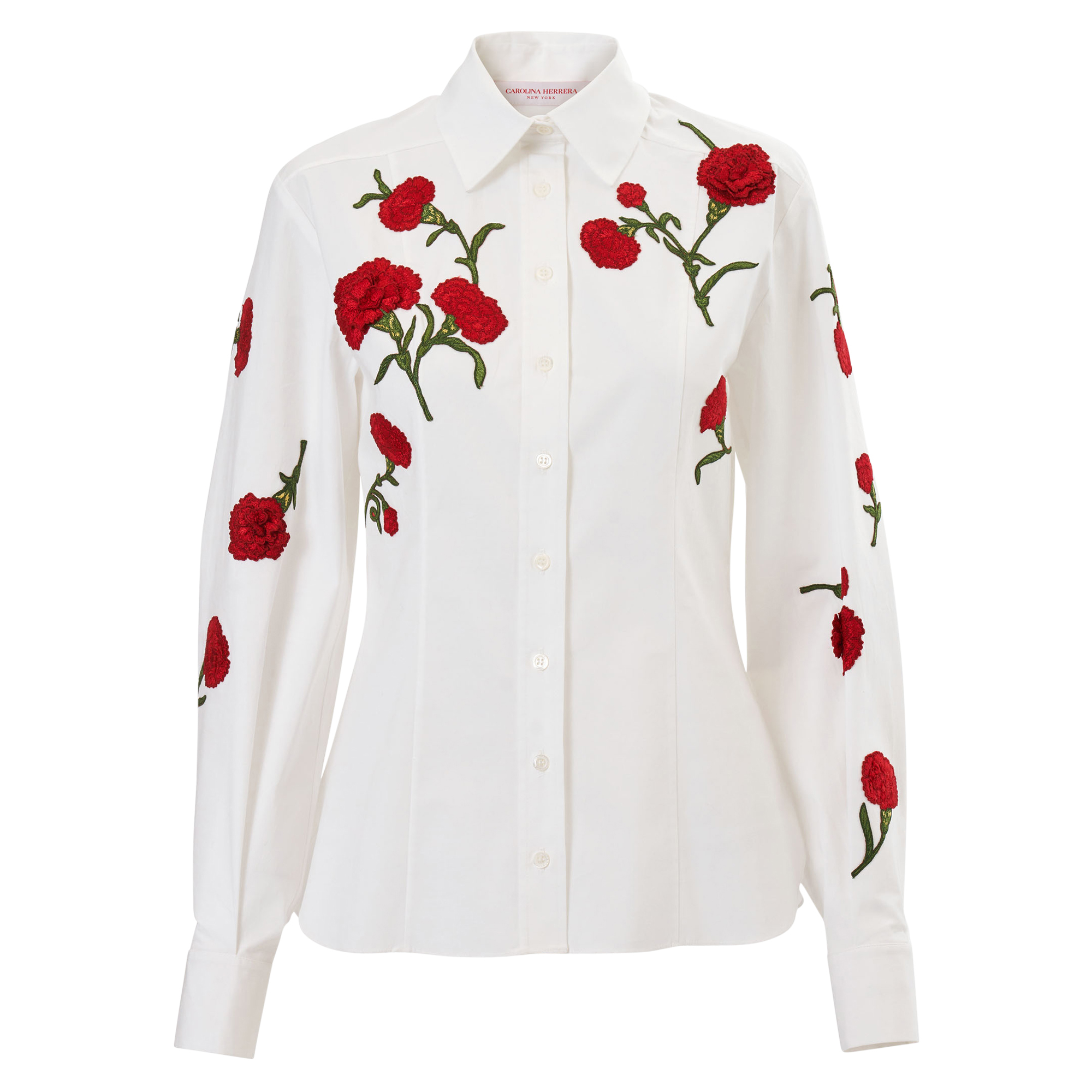 Long Sleeve Carnation-Embroidered Isabella Top