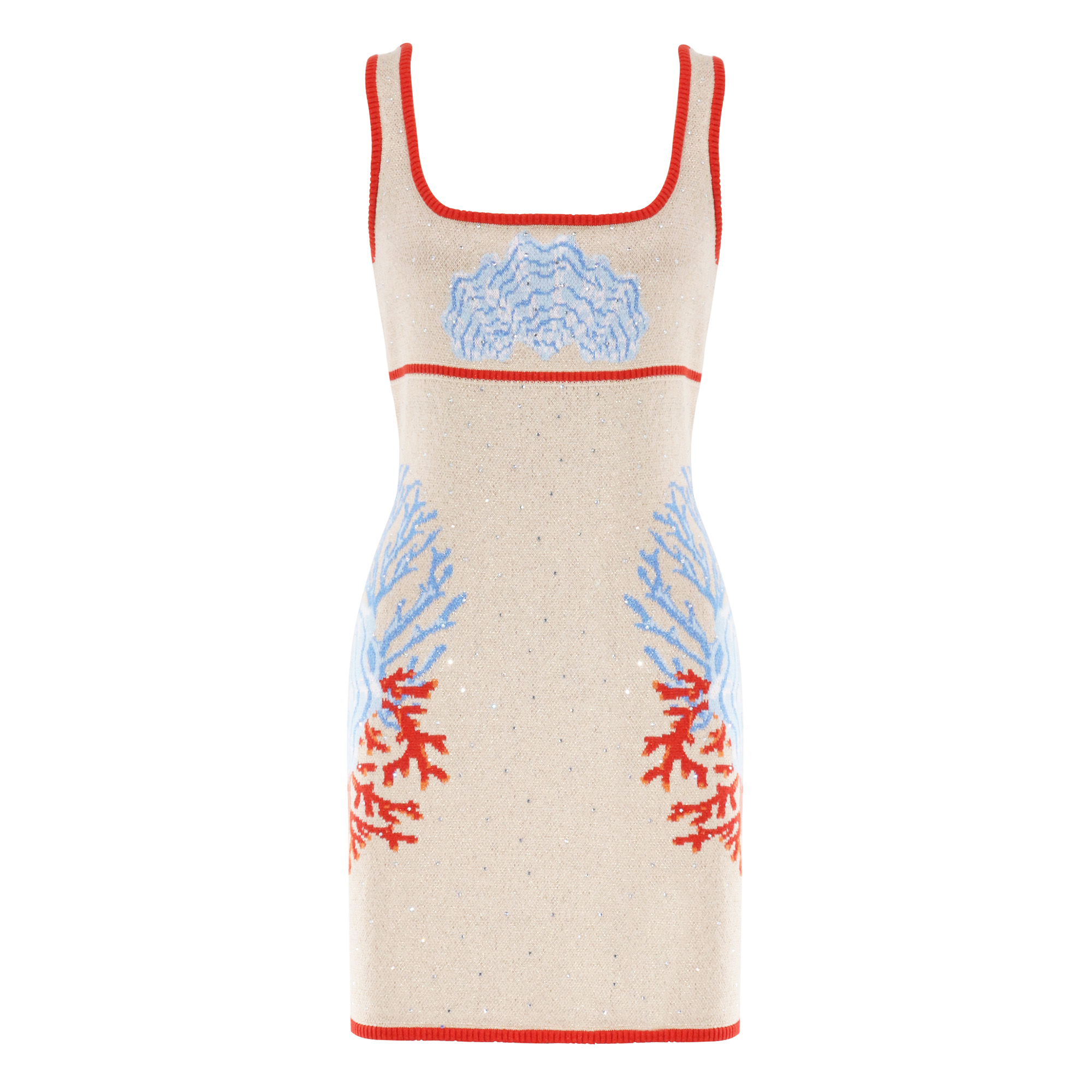 Valcra Sleeveless Jacquard Knit Mini Dress