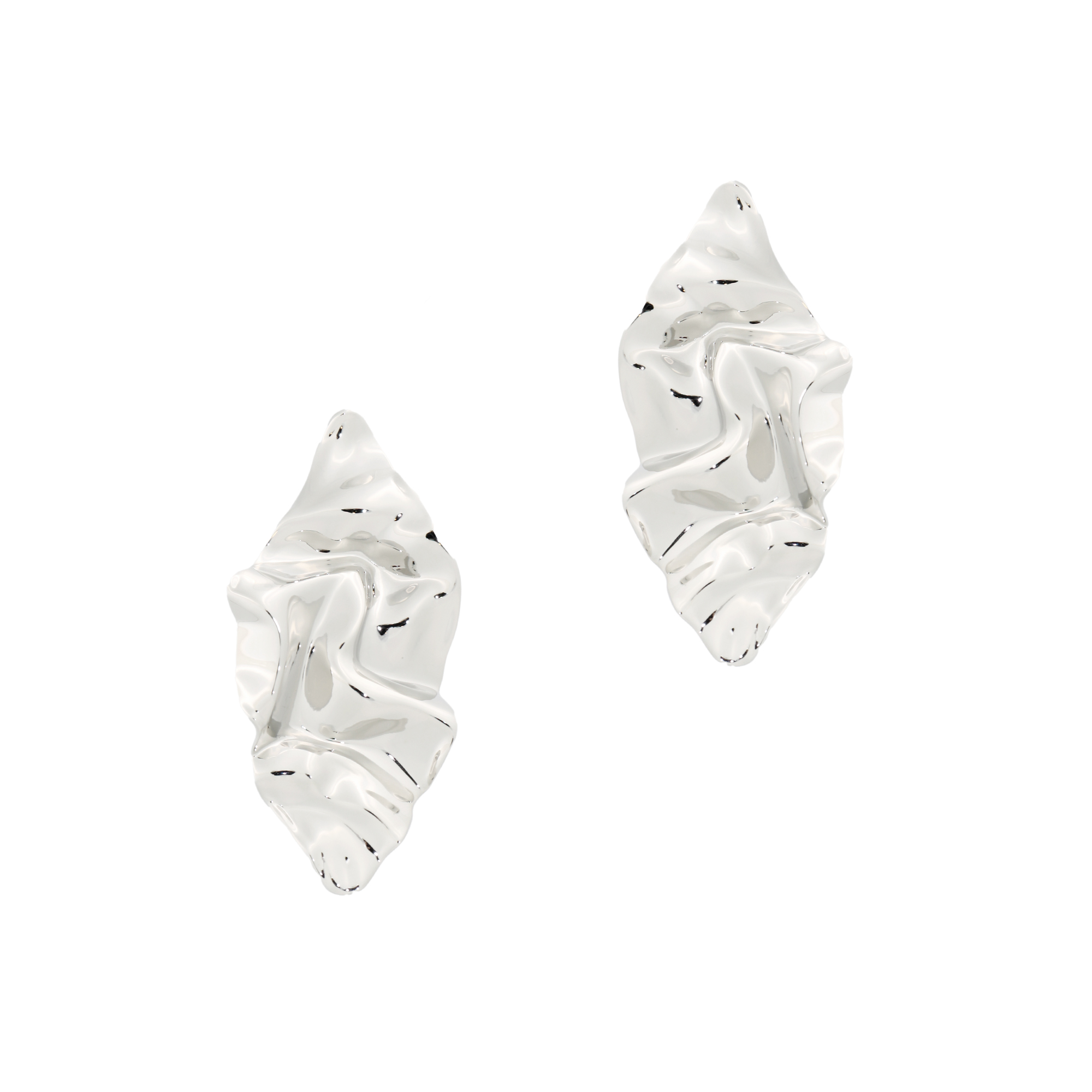Crumpled Large Post Earrings