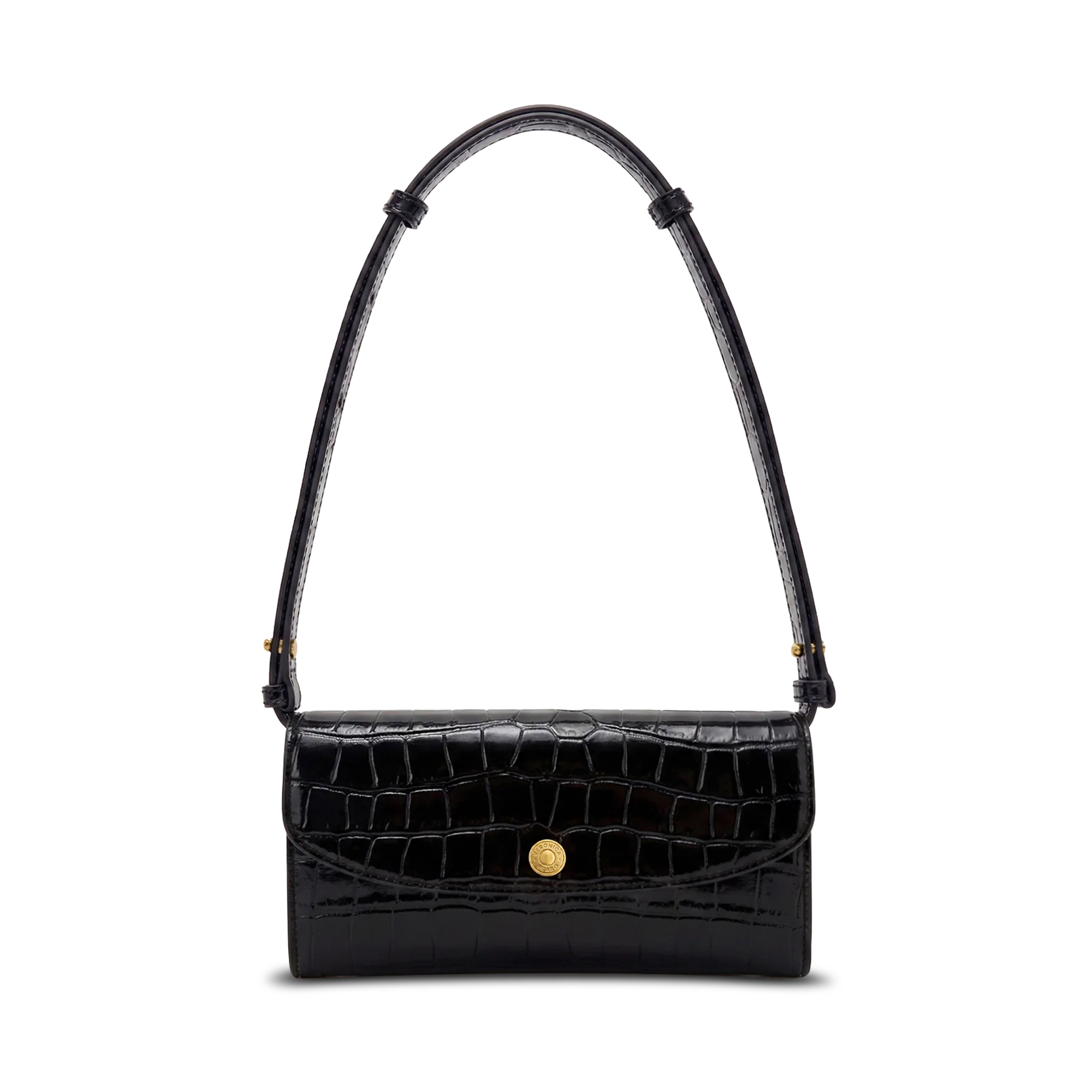 Croc-Embossed Crossbody Wallet