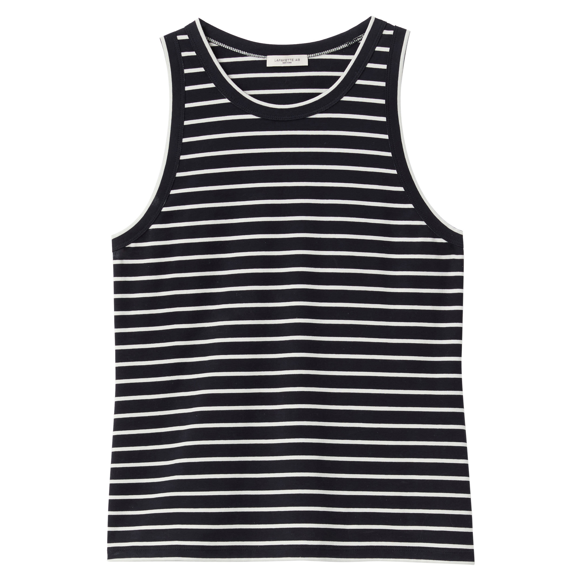 Striped Cotton Rib Racerback Tank