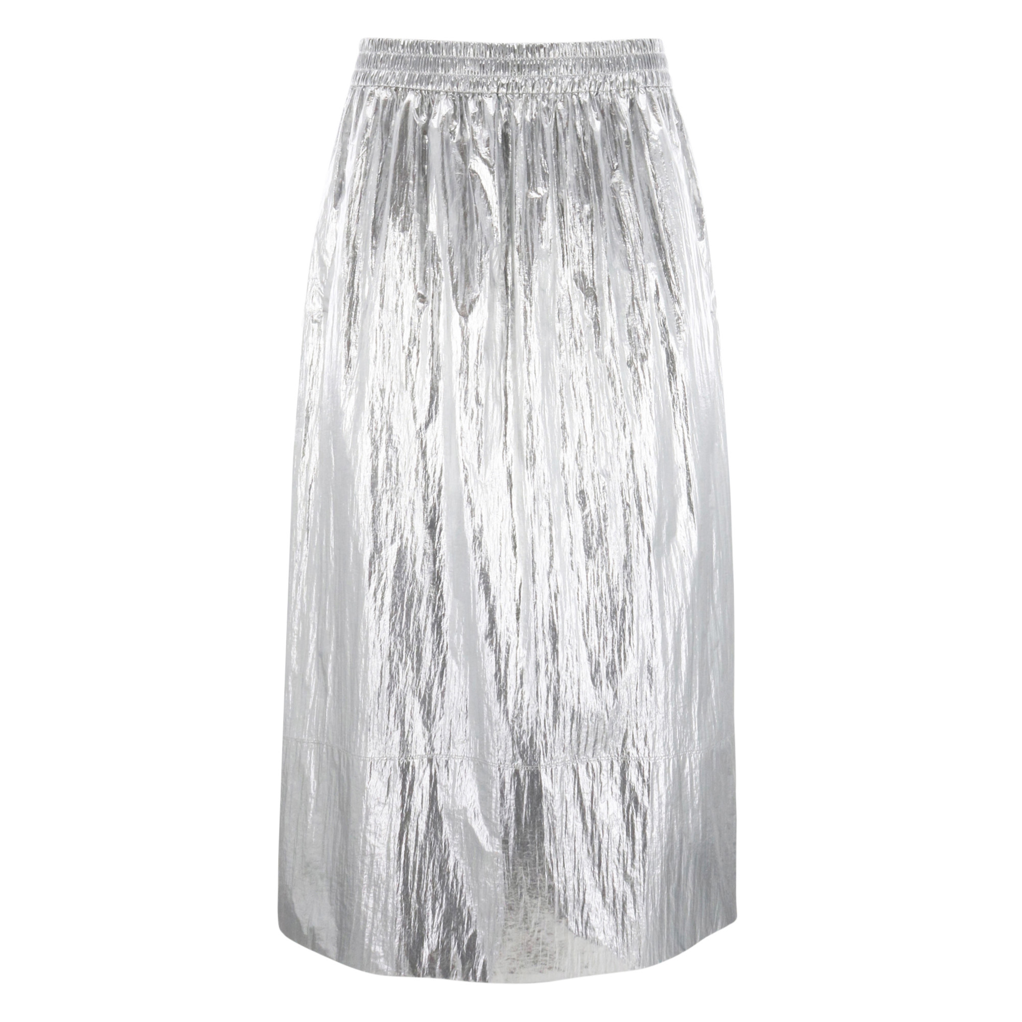 Metallic Nylon Pull On Full Skirt