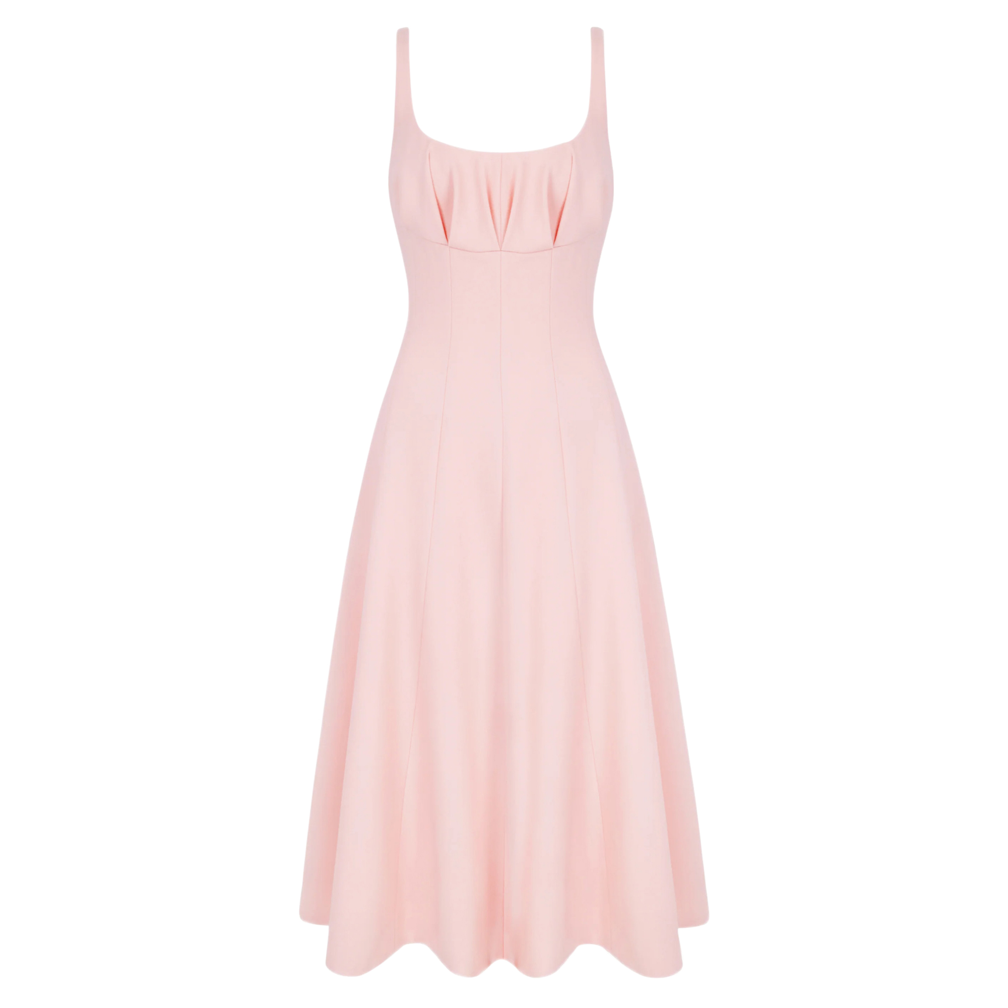 Collins Sleeveless Wool Crepe Midi Dress