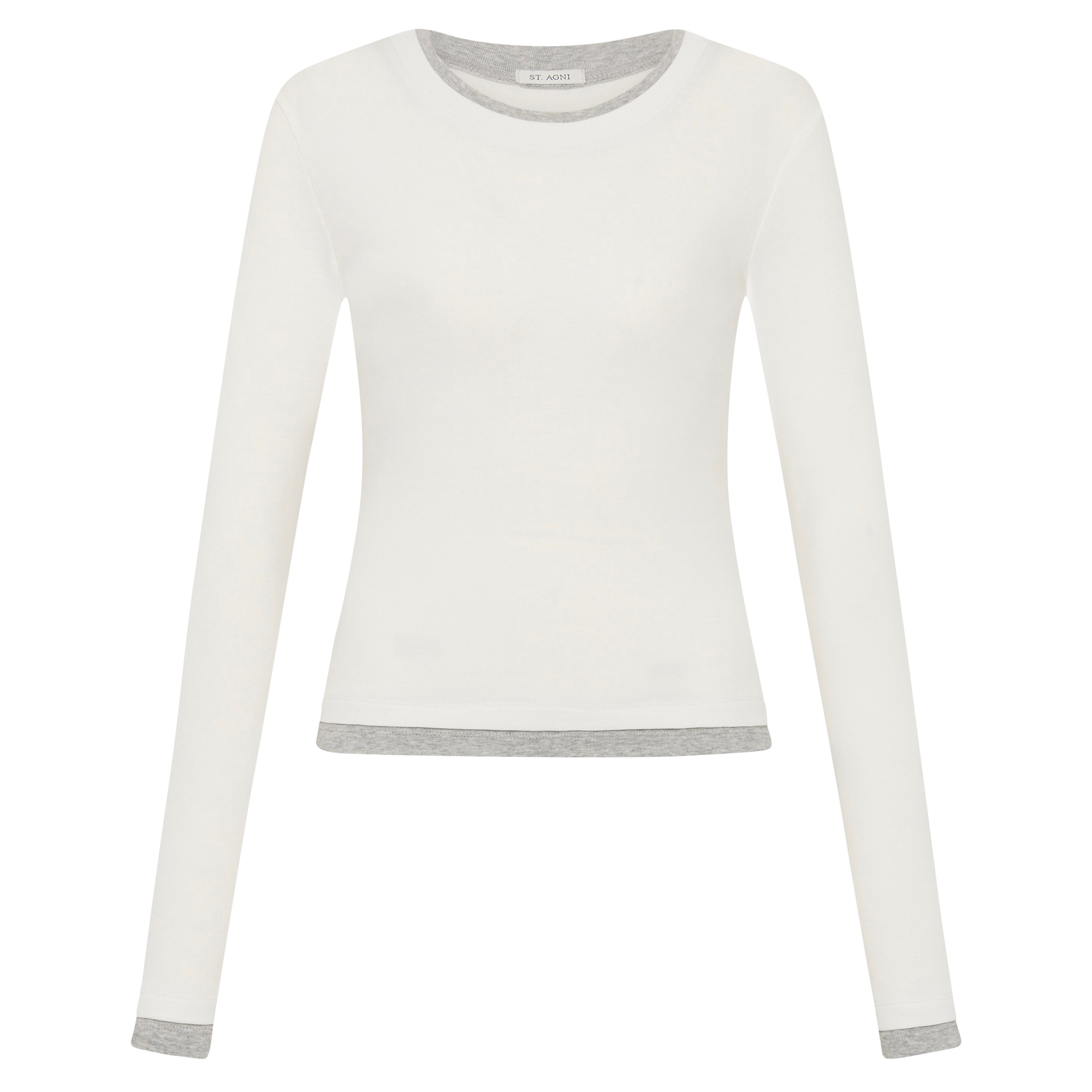 Cotton Layered Long Sleeve Top