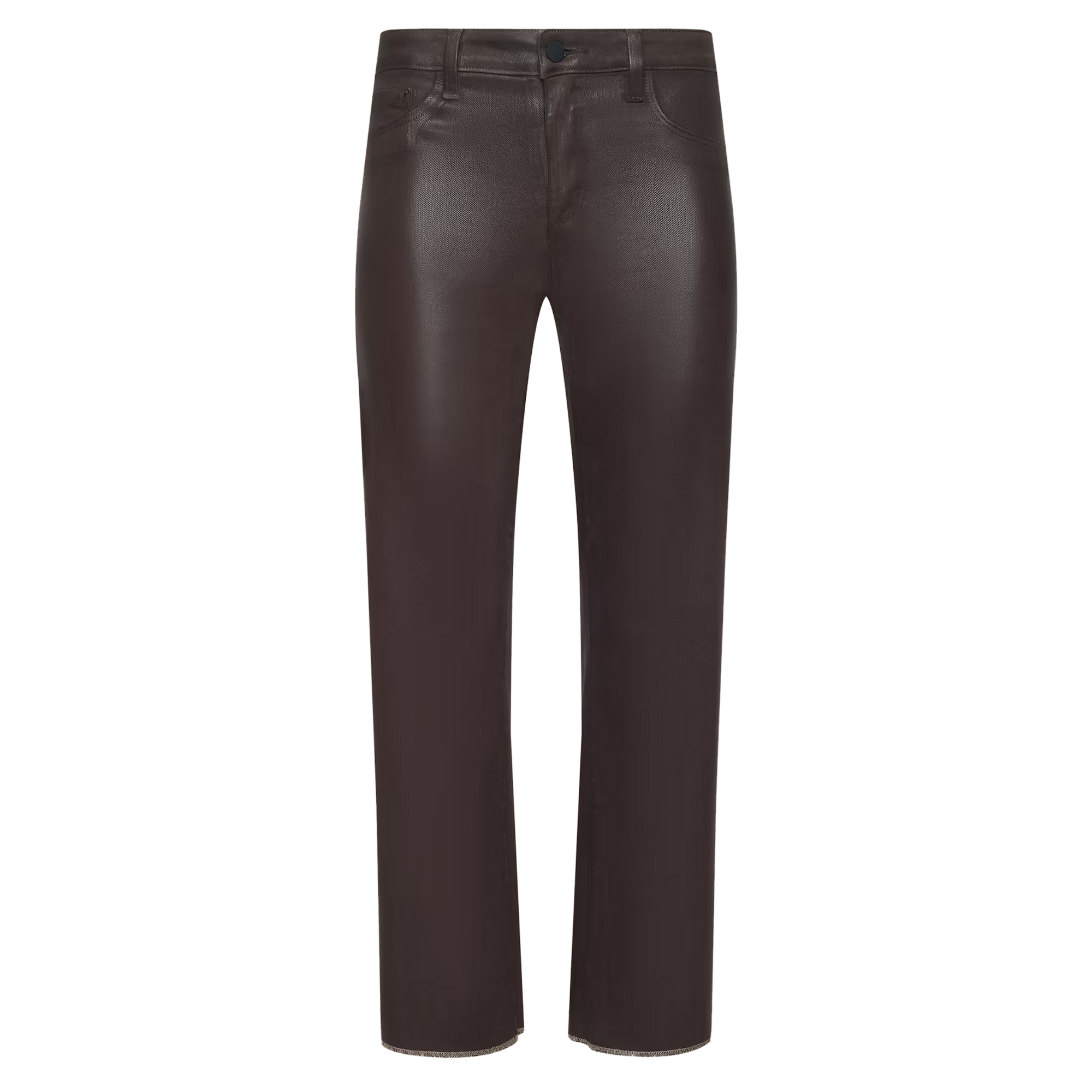 Wanda High-Rise Cropped Wide Leg Coated Jean