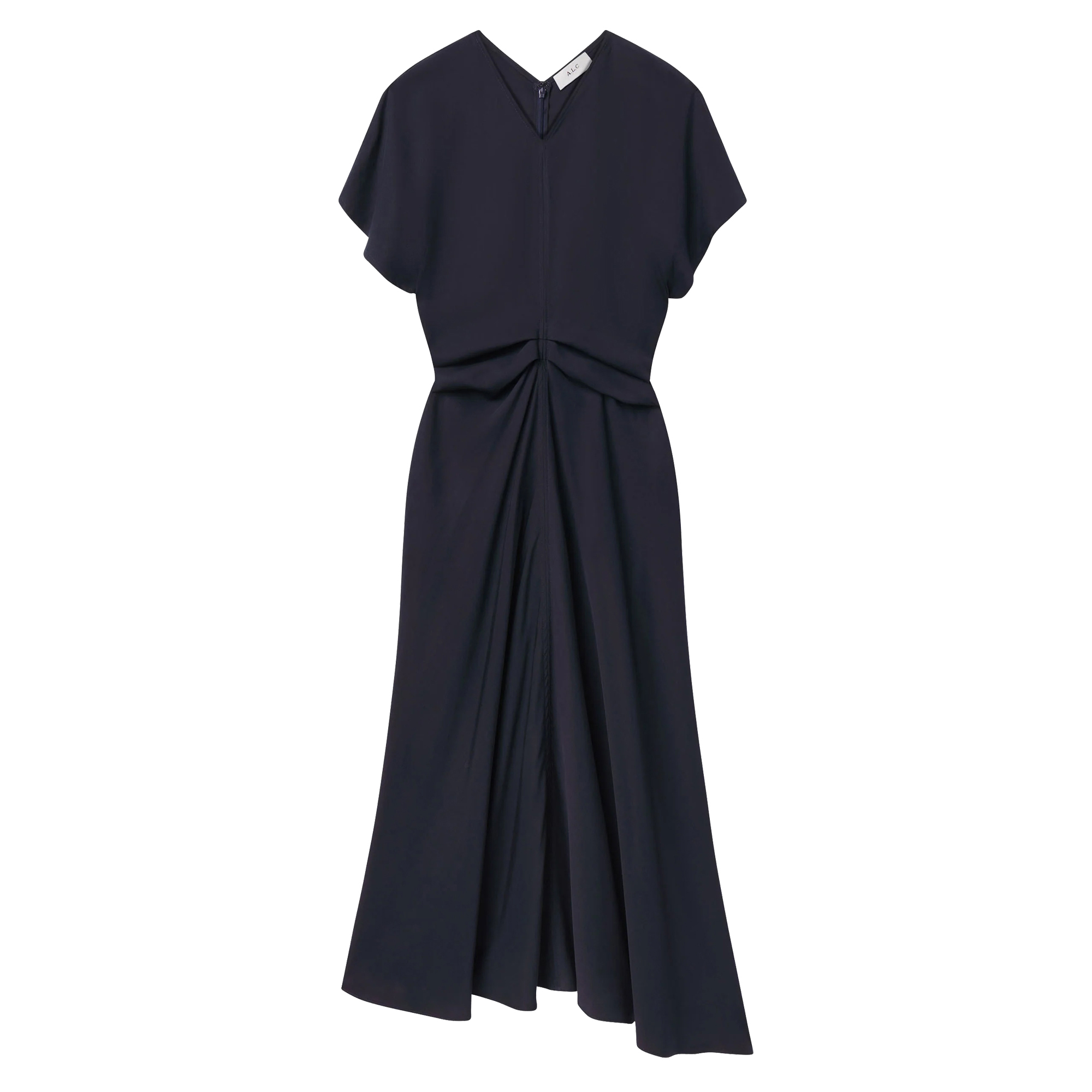 Rem Short Sleeve Ruched Midi Dress