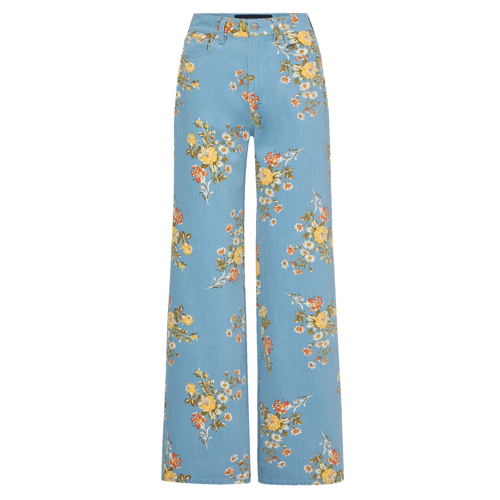 Taylor Floral High Rise Wide Leg Jean