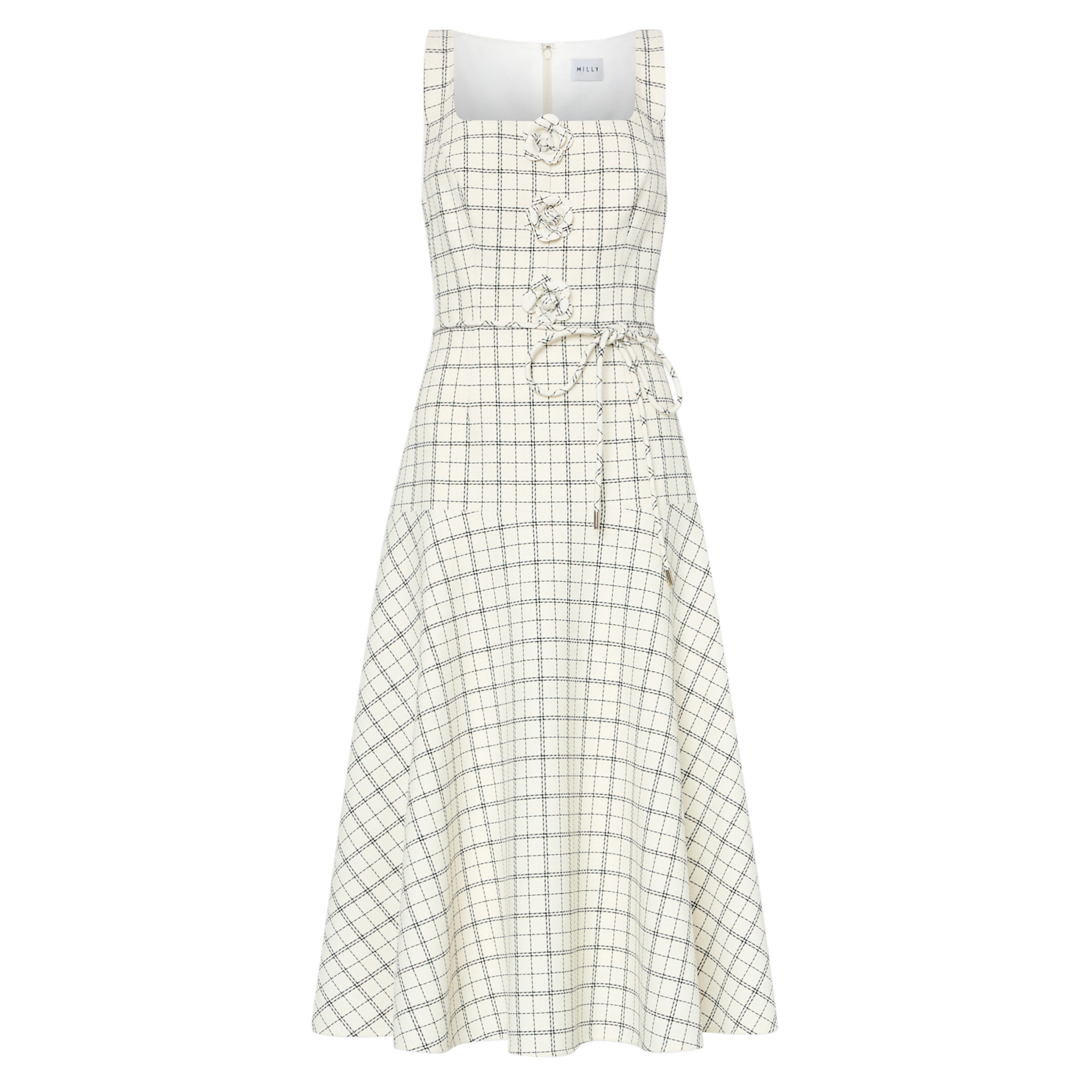 Mira Sleeveless Plaid Midi Dress