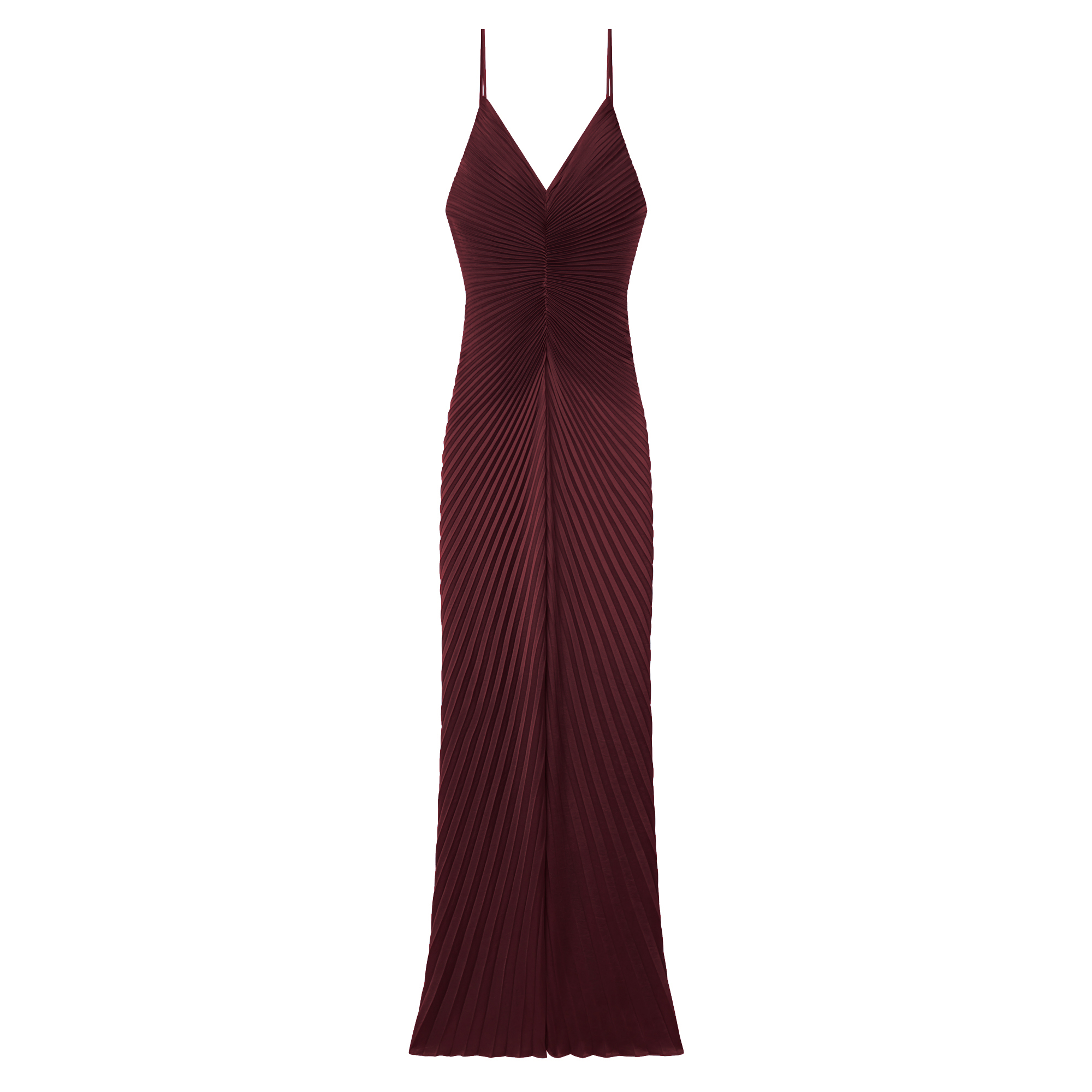 Genevieve Pleated Satin Gown