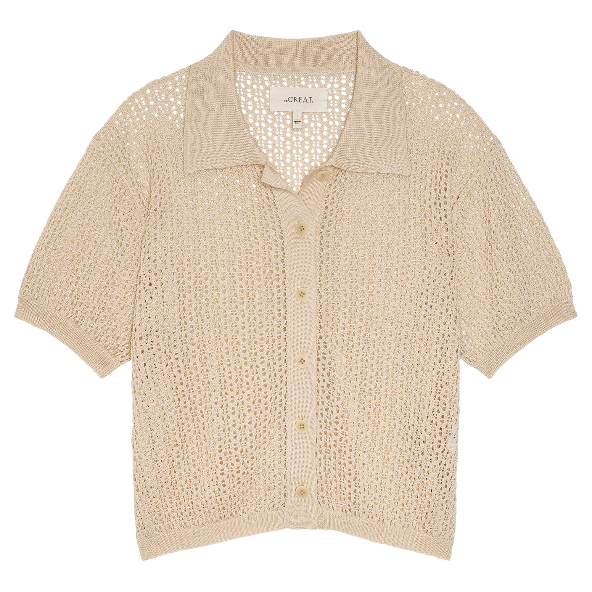 The Crochet Short Sleeve Polo