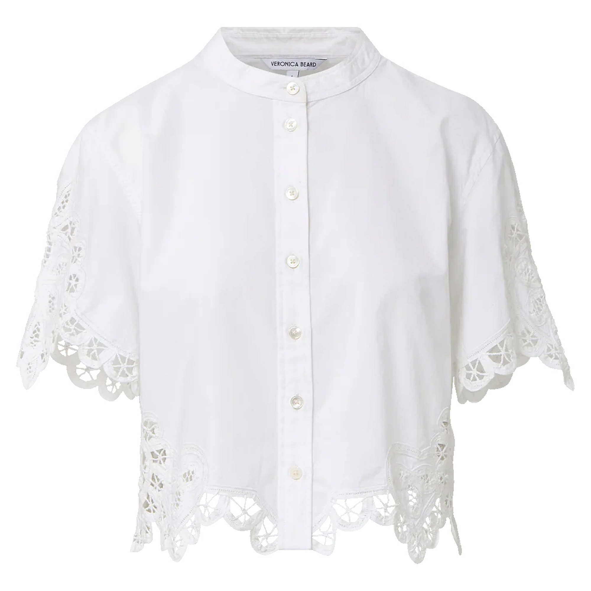 Aleck Short Sleeve Lace Button-Down Shirt