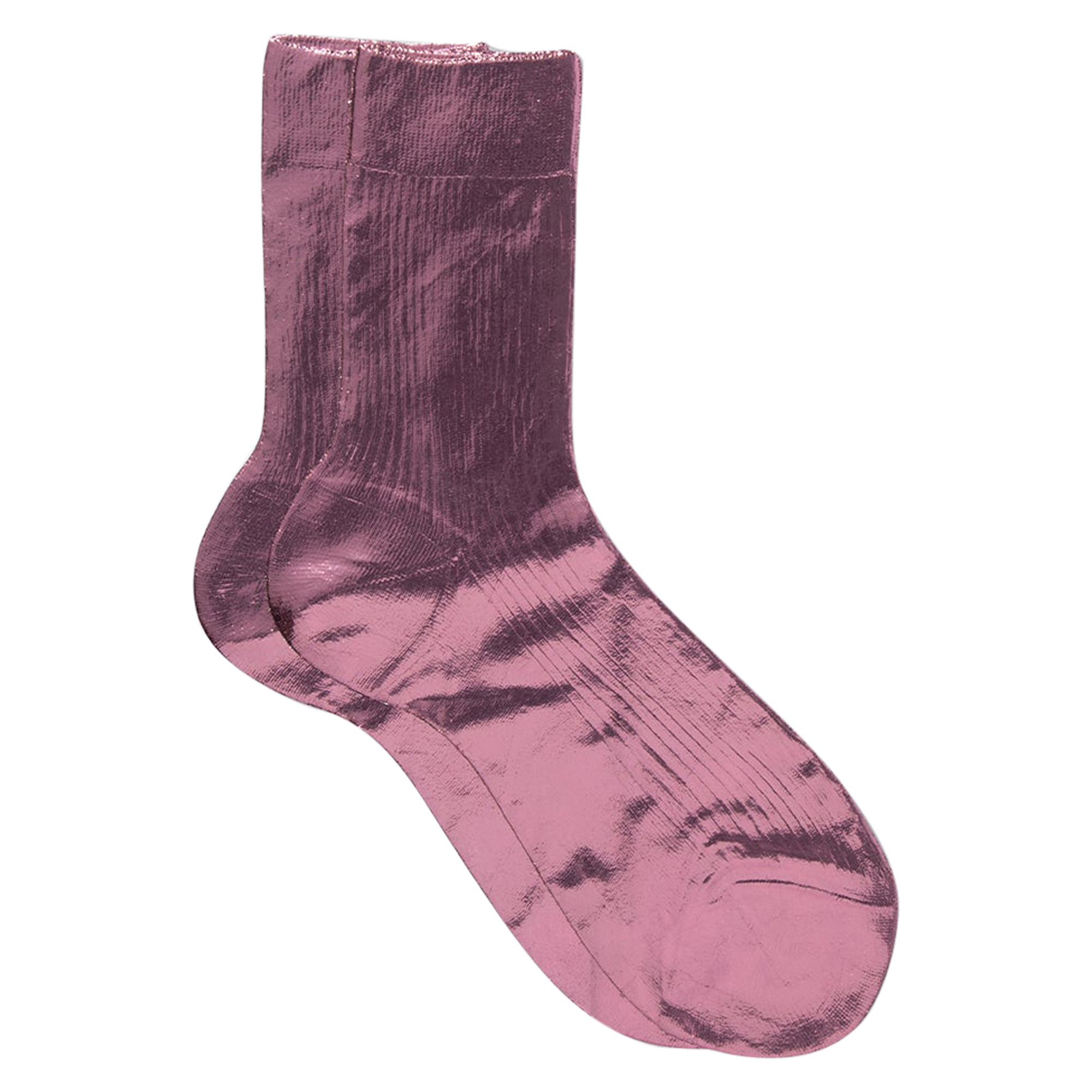 One Ribbed Laminated Socks