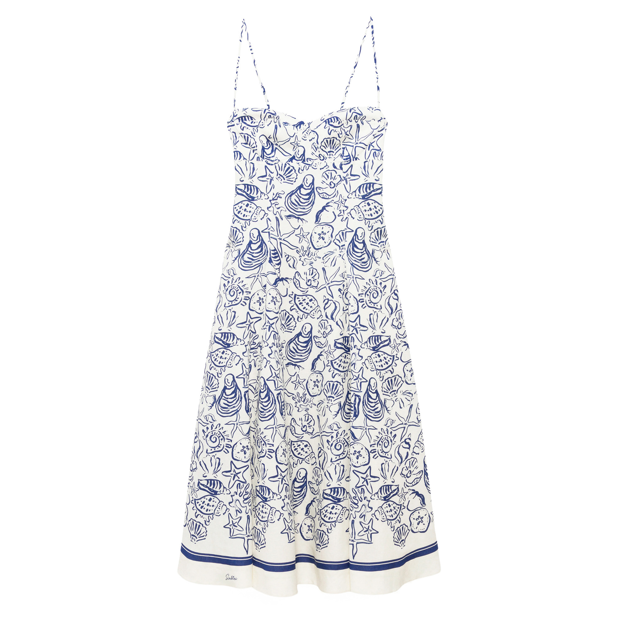 Analise Linen Bustier Midi Dress