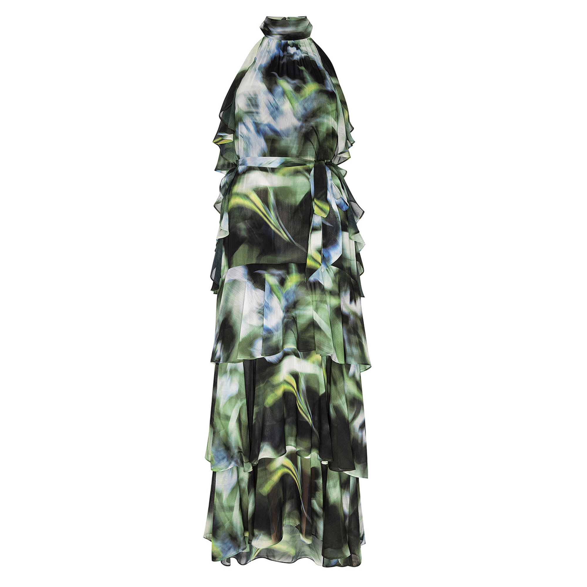 Calissa Sleeveless Halterneck Chiffon Maxi Dress