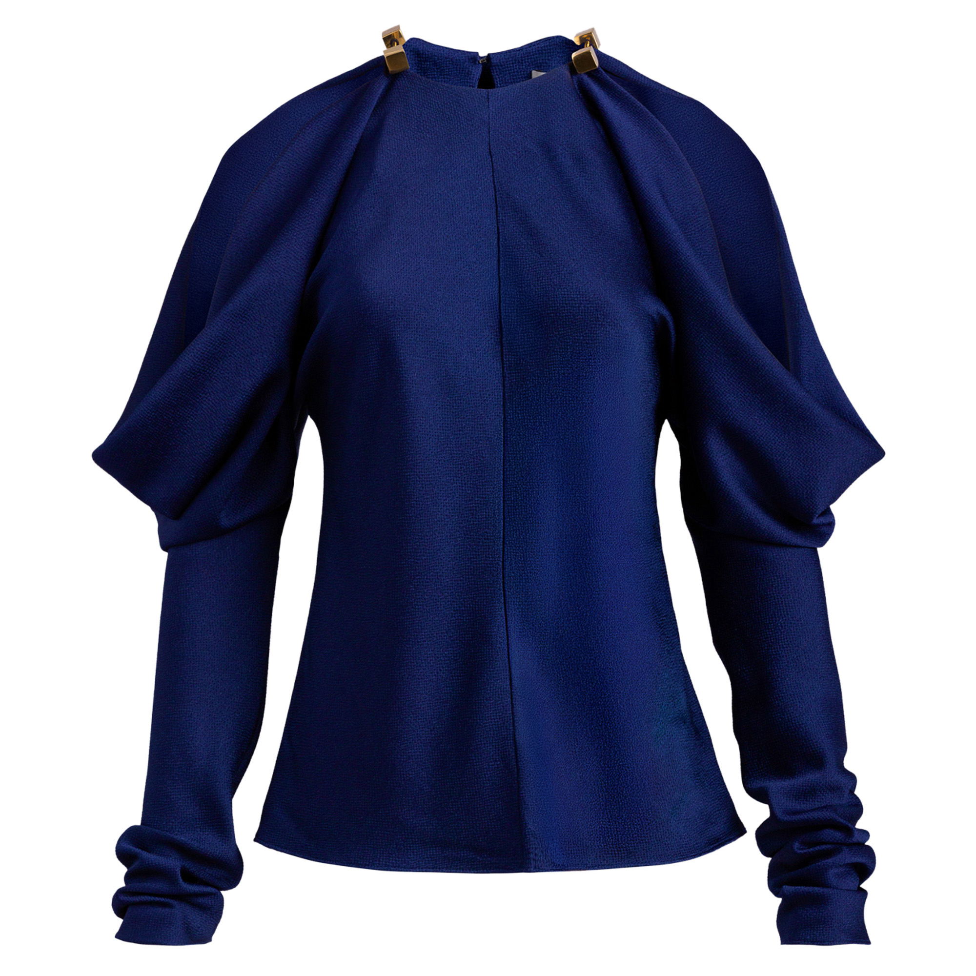 Kina Long Sleeve Blouse With Shoulder Cutouts