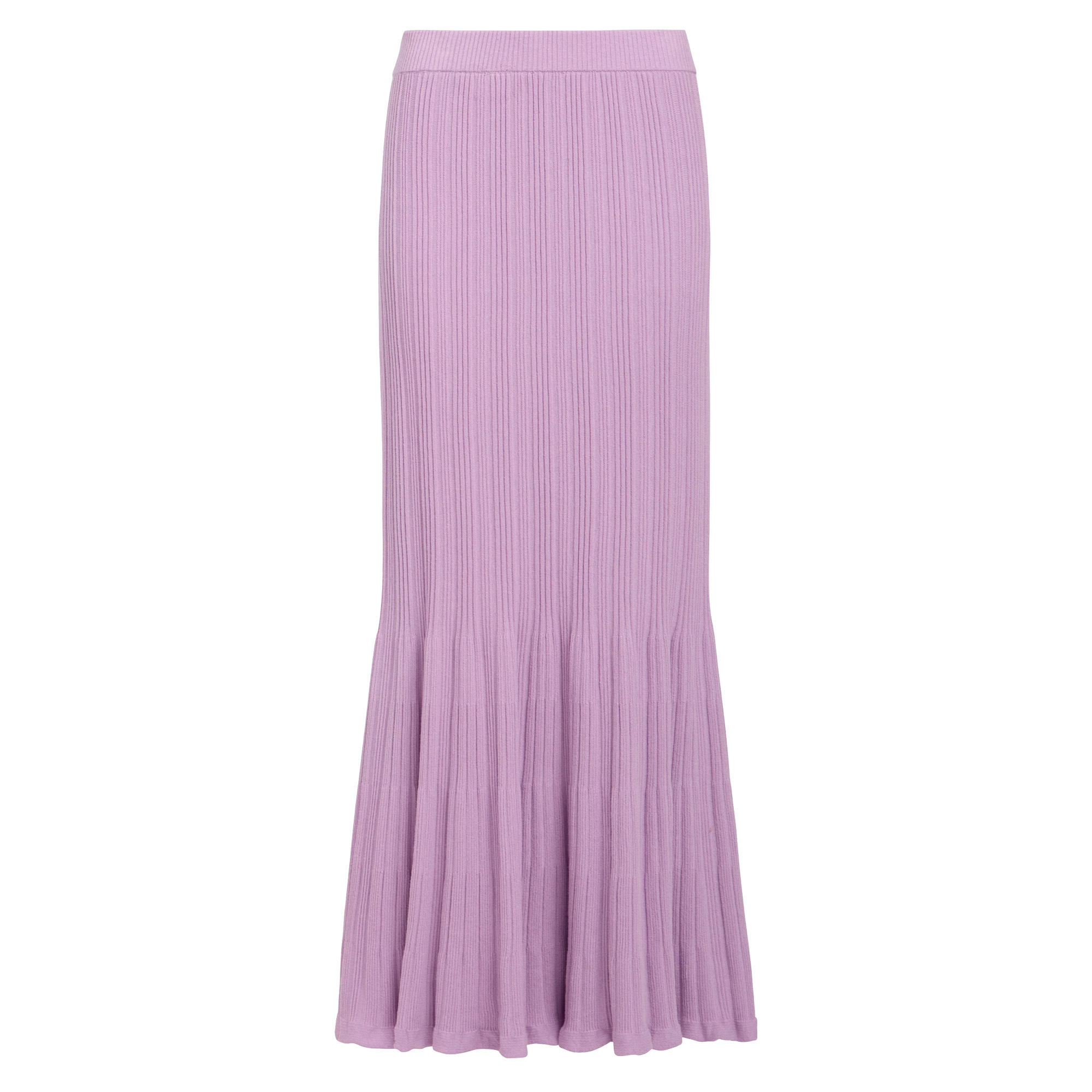 Axel Flared Rib Knit Midi Skirt