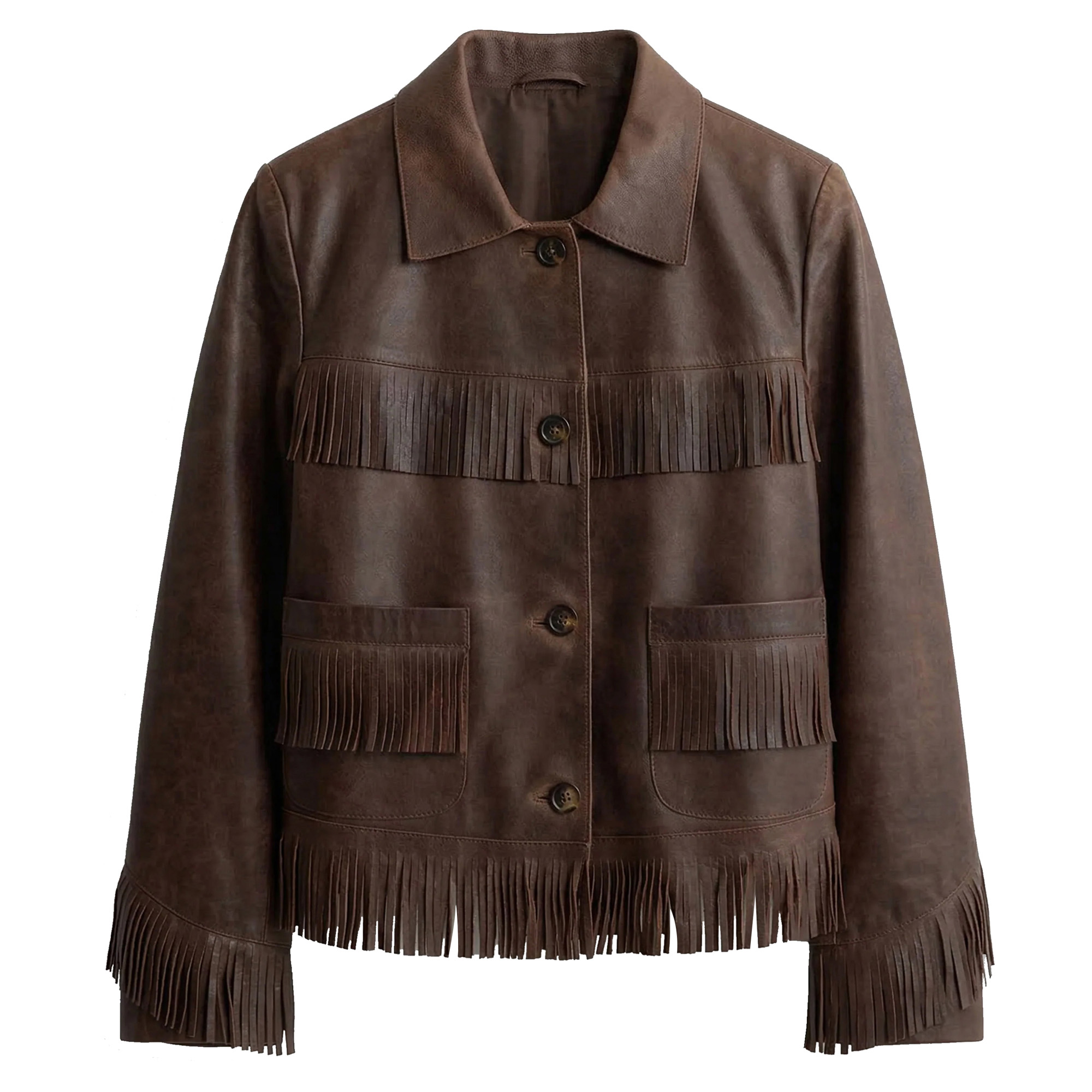 Lazare Fringe Leather Jacket