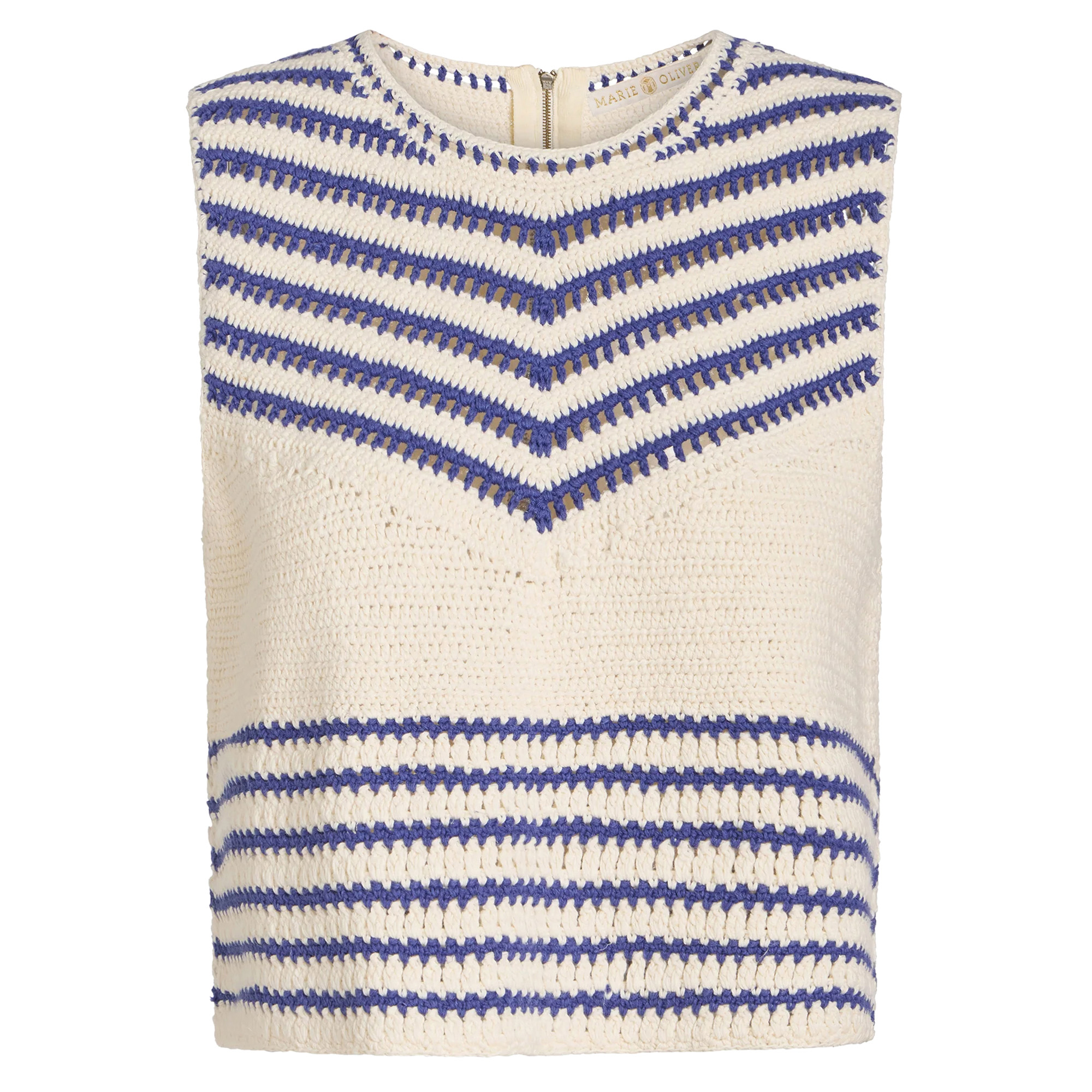 Cass Sleeveless Crochet Knit Top