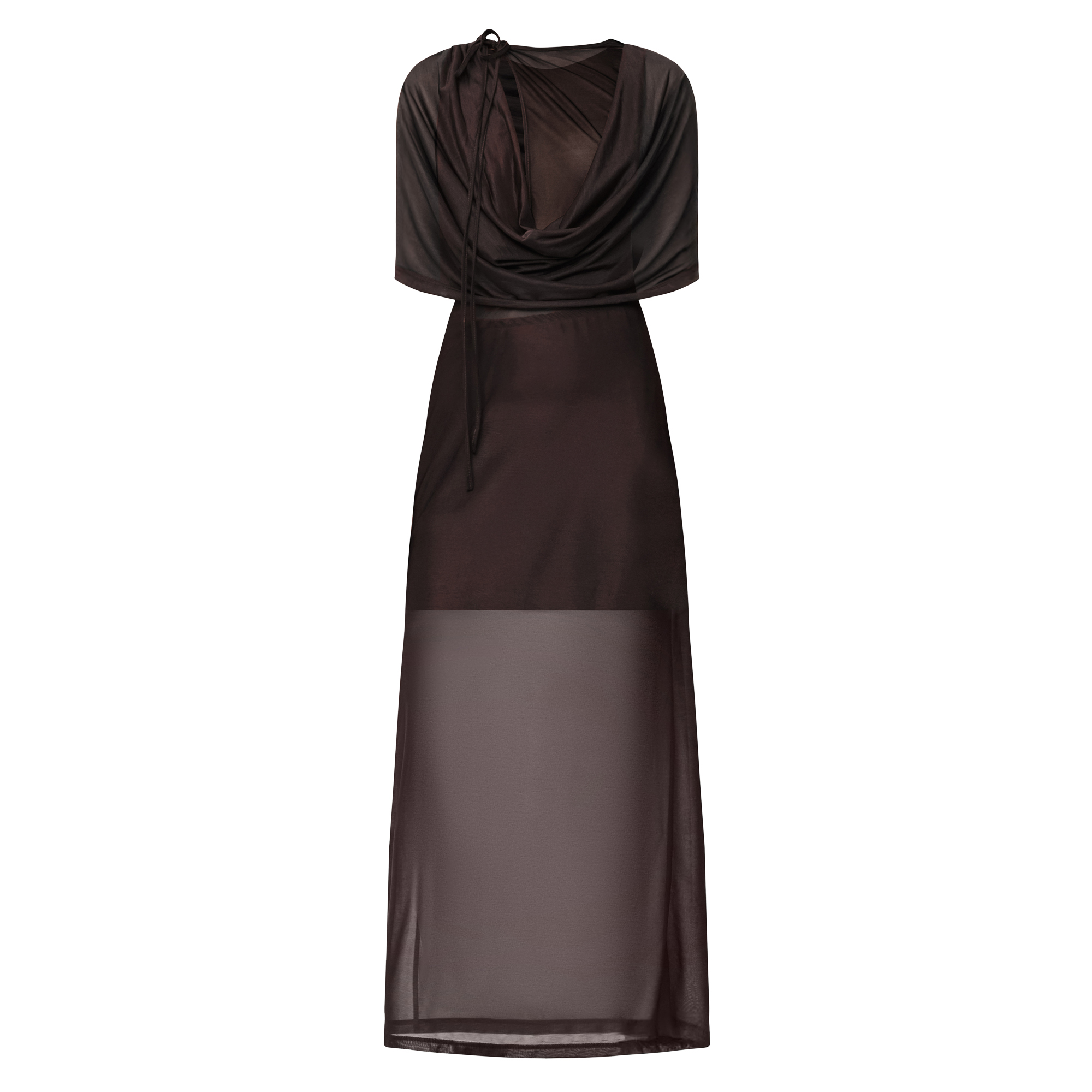 Malia Short Sleeve Cowl Neck Maxi Dress