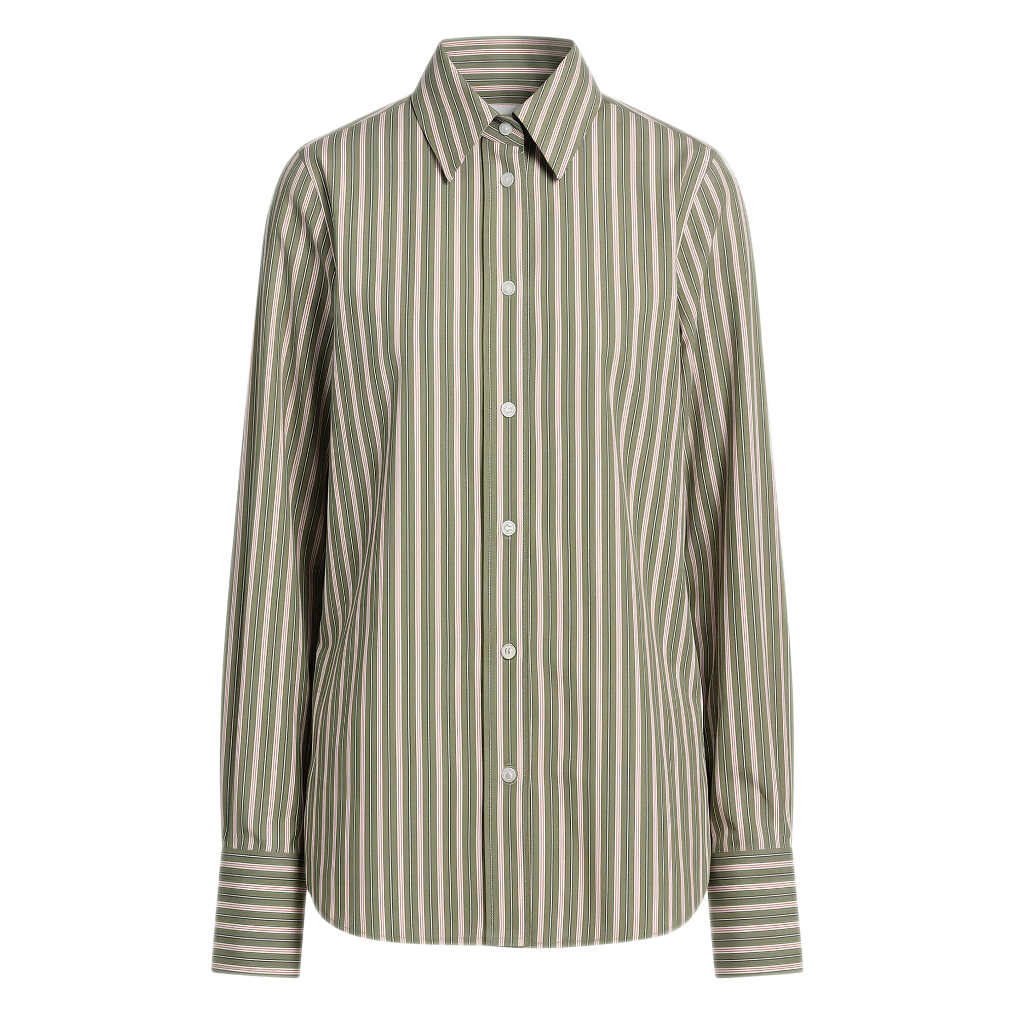 Long Sleeve Back Cascade Button Up Shirt