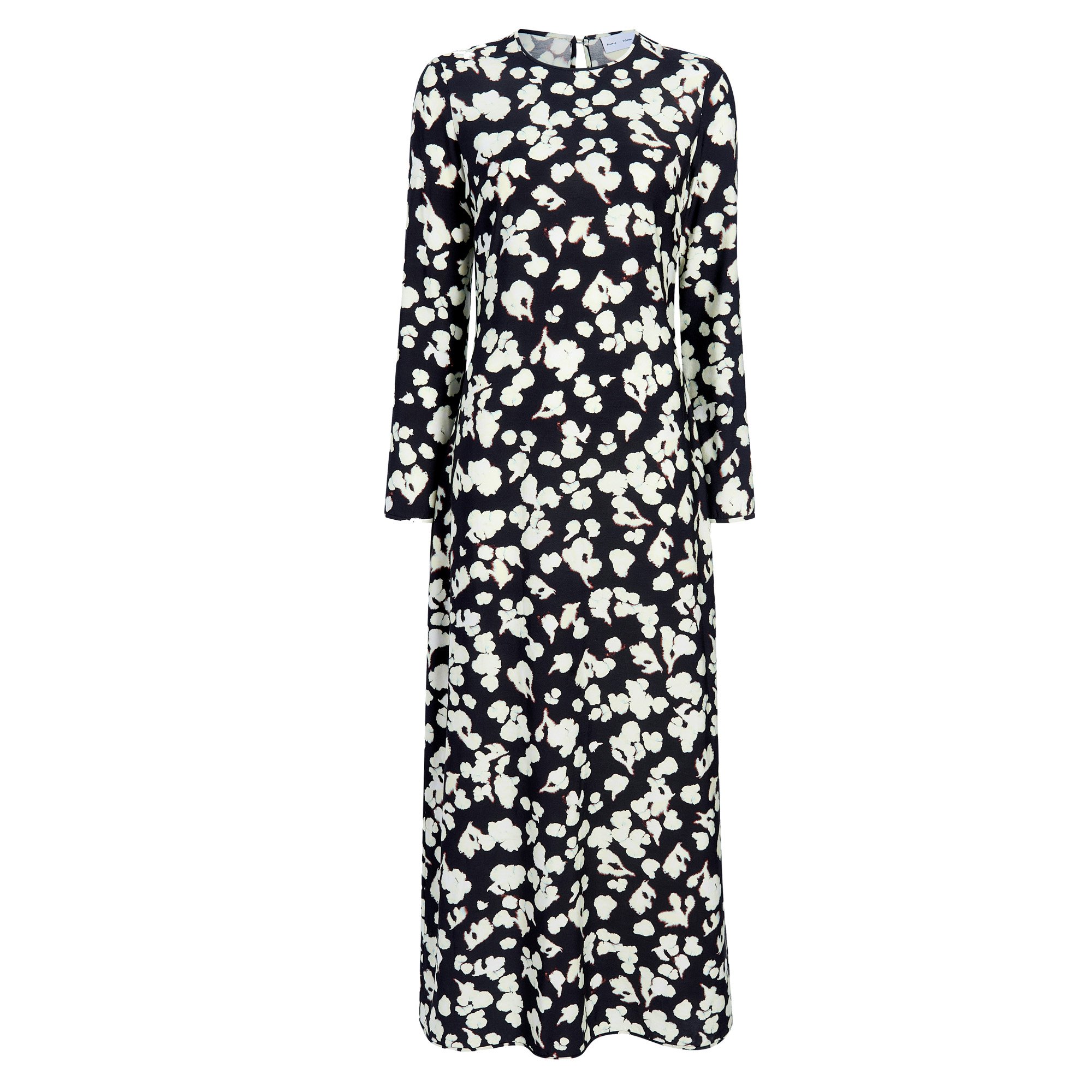 Waverly Long Sleeve Maxi Dress In Printed Soft Twill