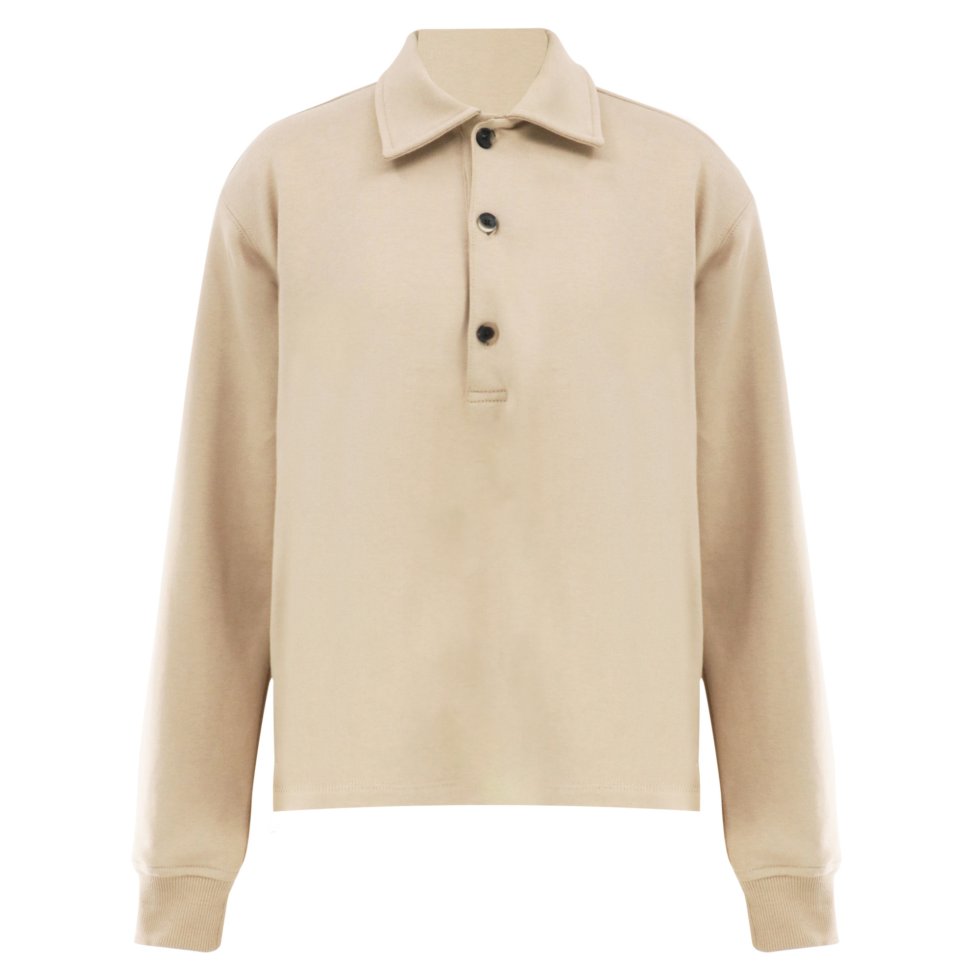 Elliot Long Sleeve Terry Cloth Polo Pullover