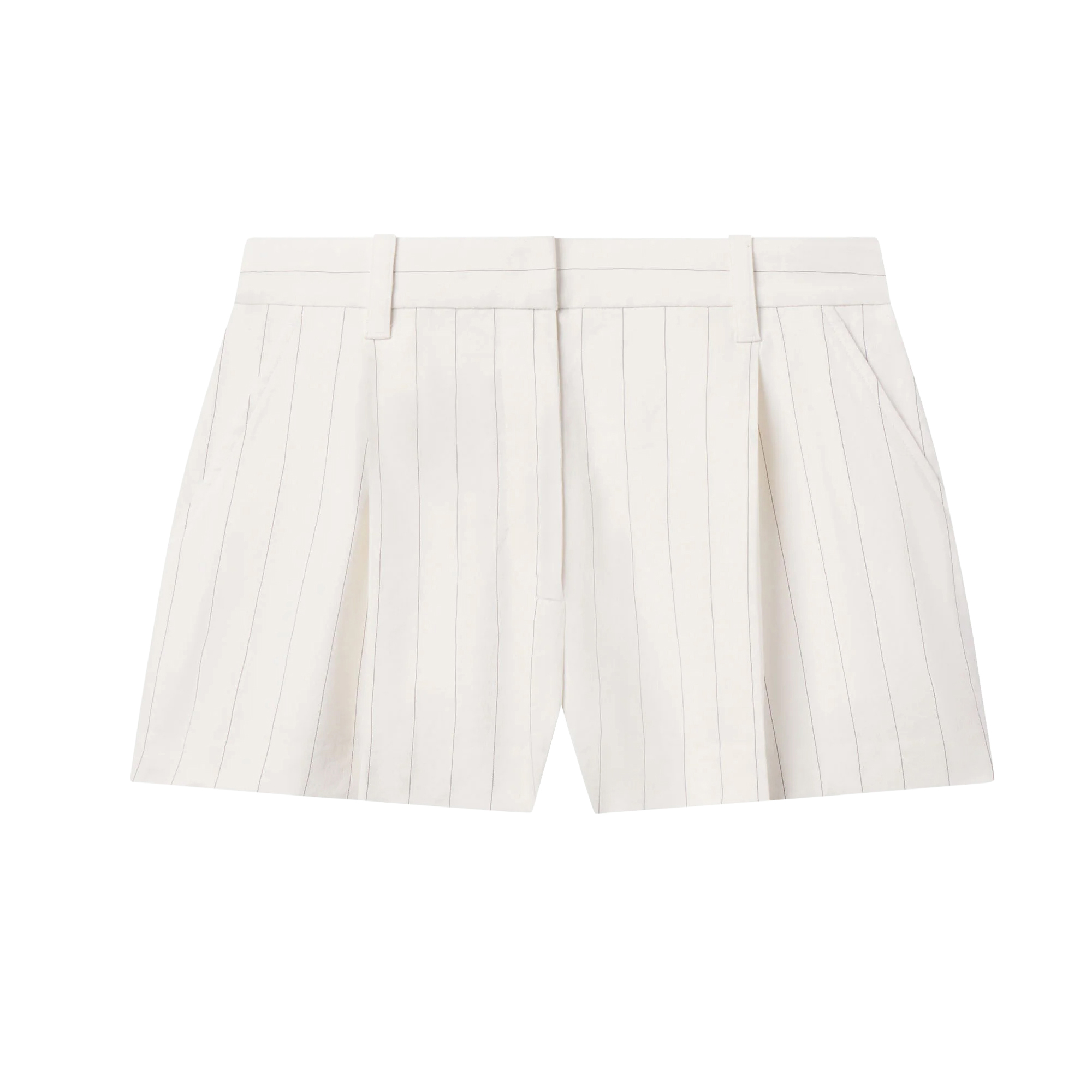 Winston Mid-Rise Linen Pinstripe Short