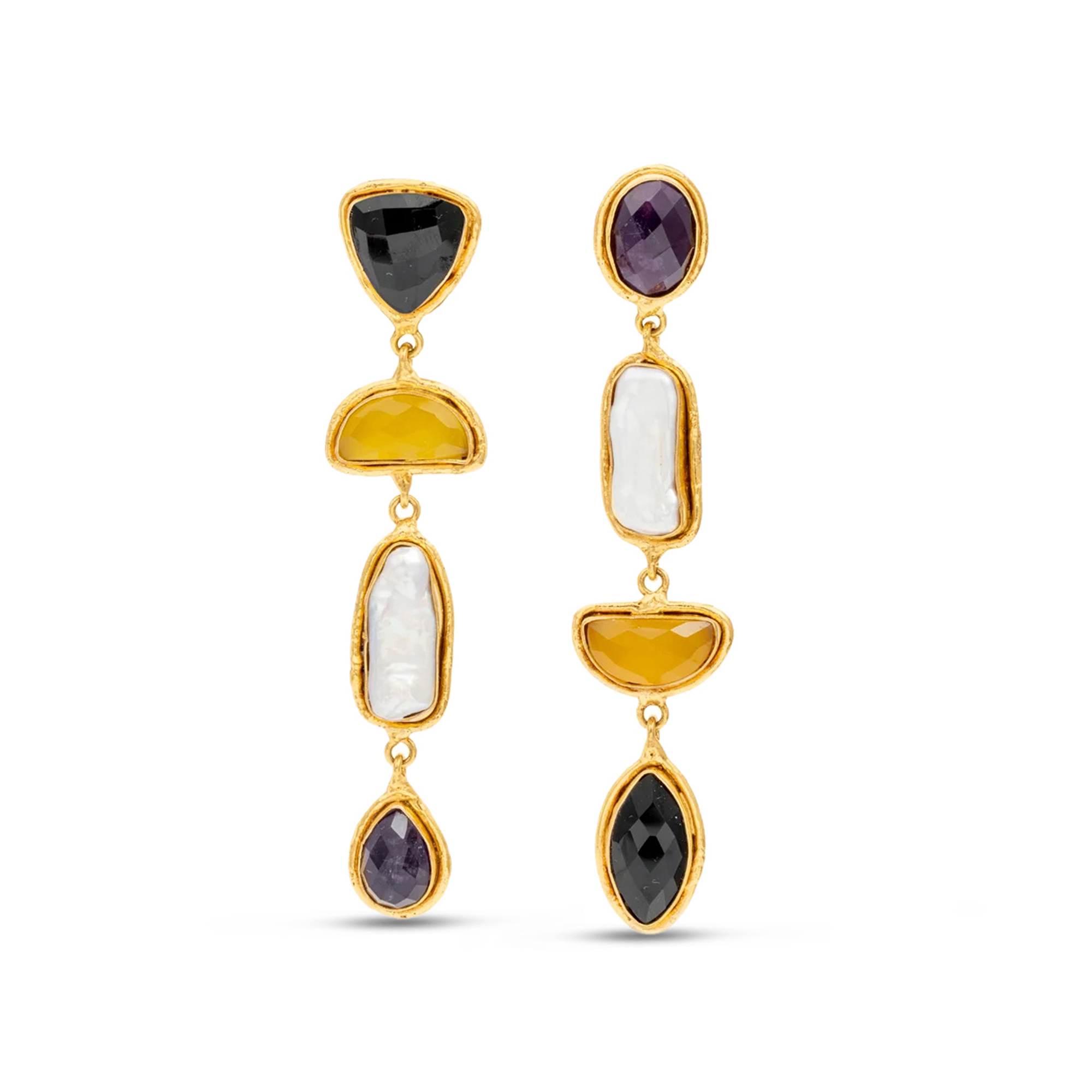 Warm Tone Cascade Earrings