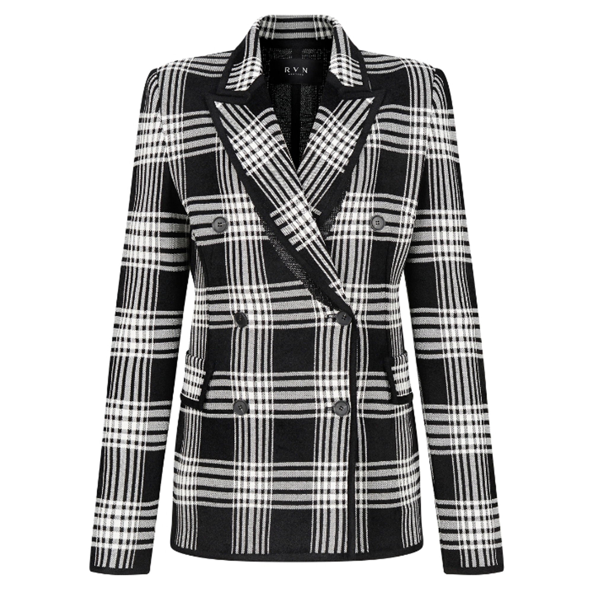 Rali Checked Double Brested Blazer