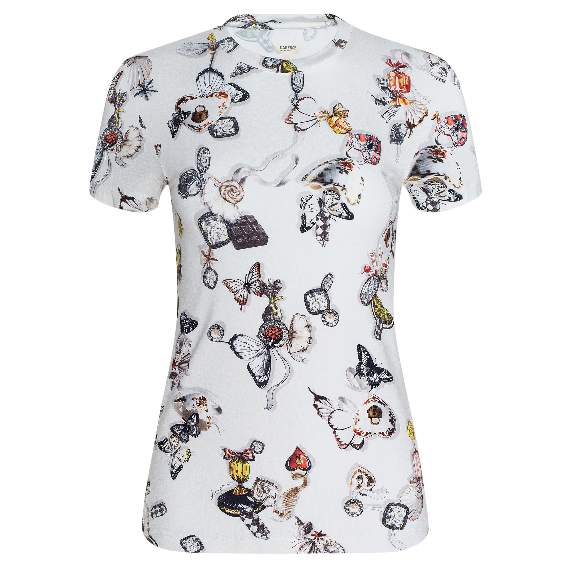 Ressi Short Sleeve Fitted Crew Neck Tee