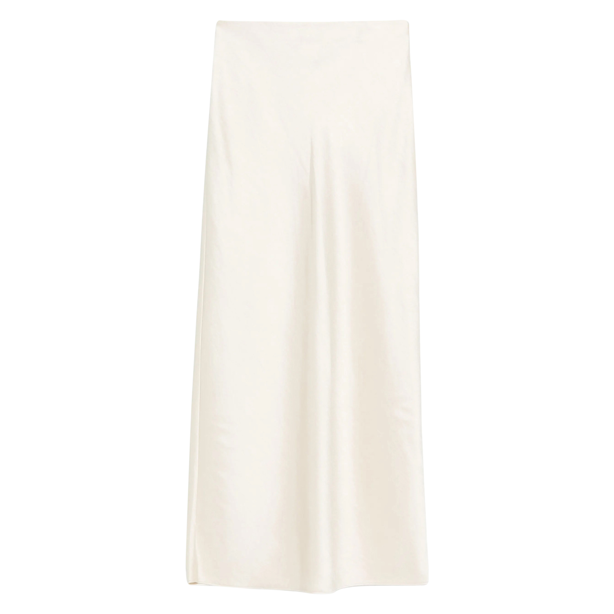 Fluid Satin Bias Column Skirt