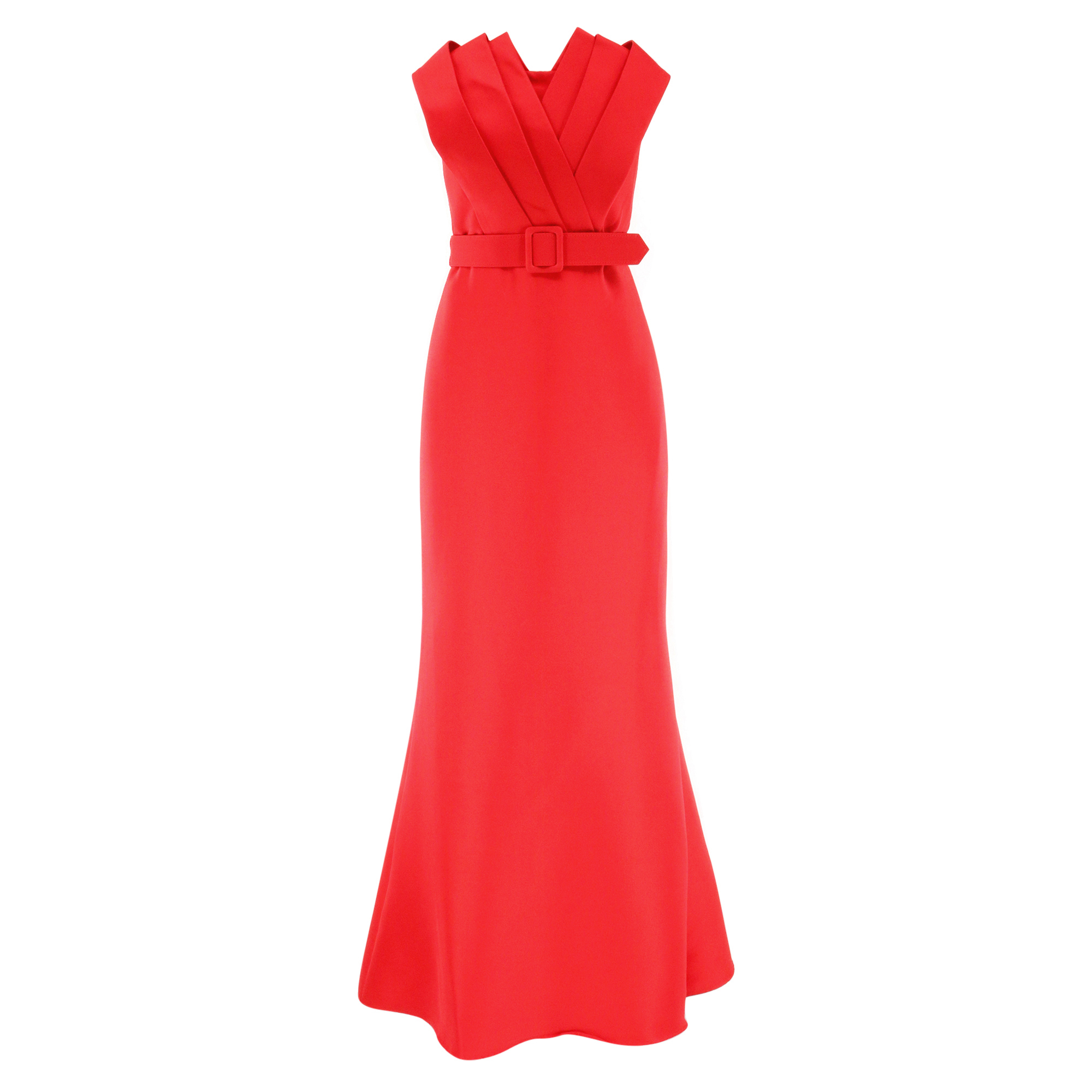 Belted Loop Bodice Gown