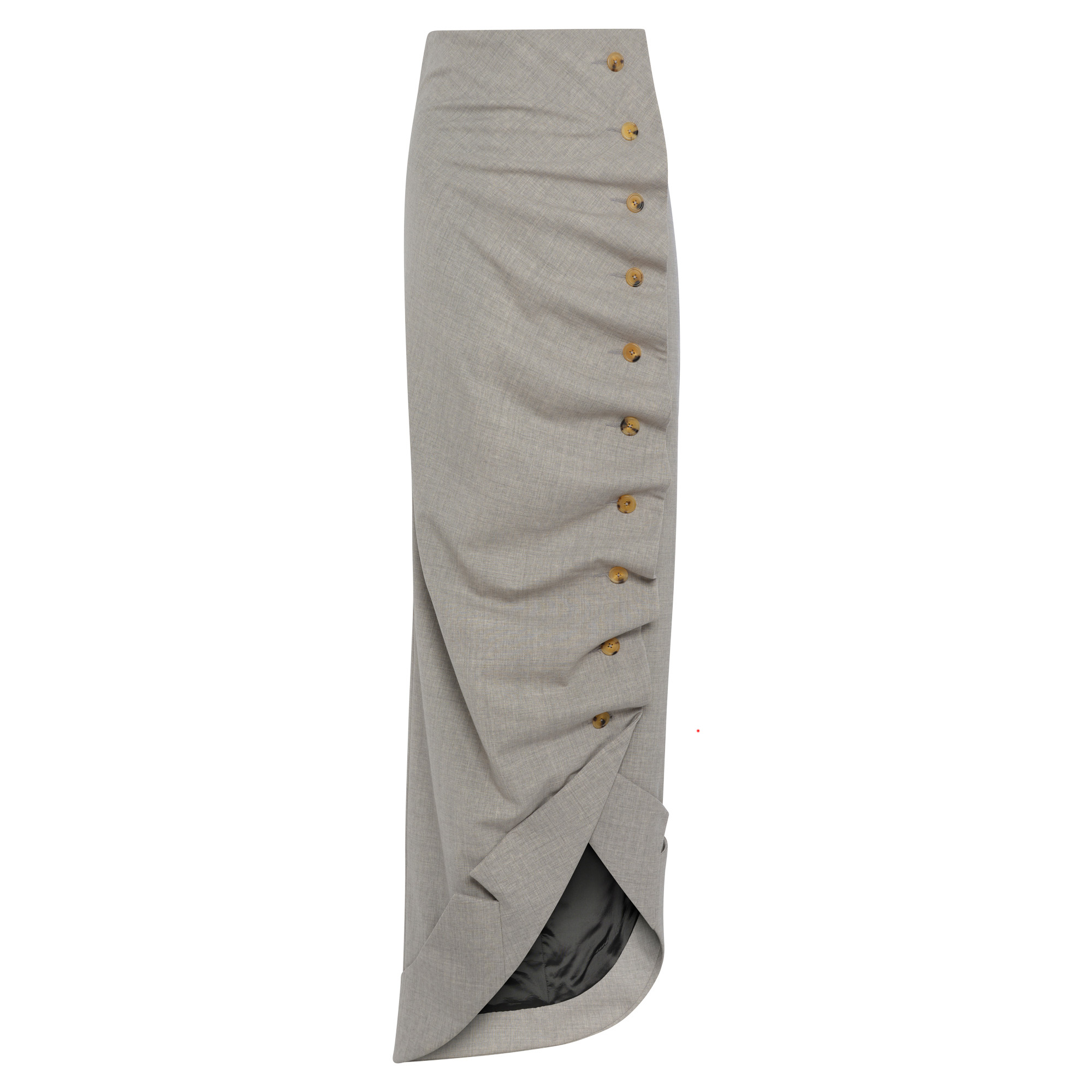 Asymmetrical Skirt with Jacket Collar