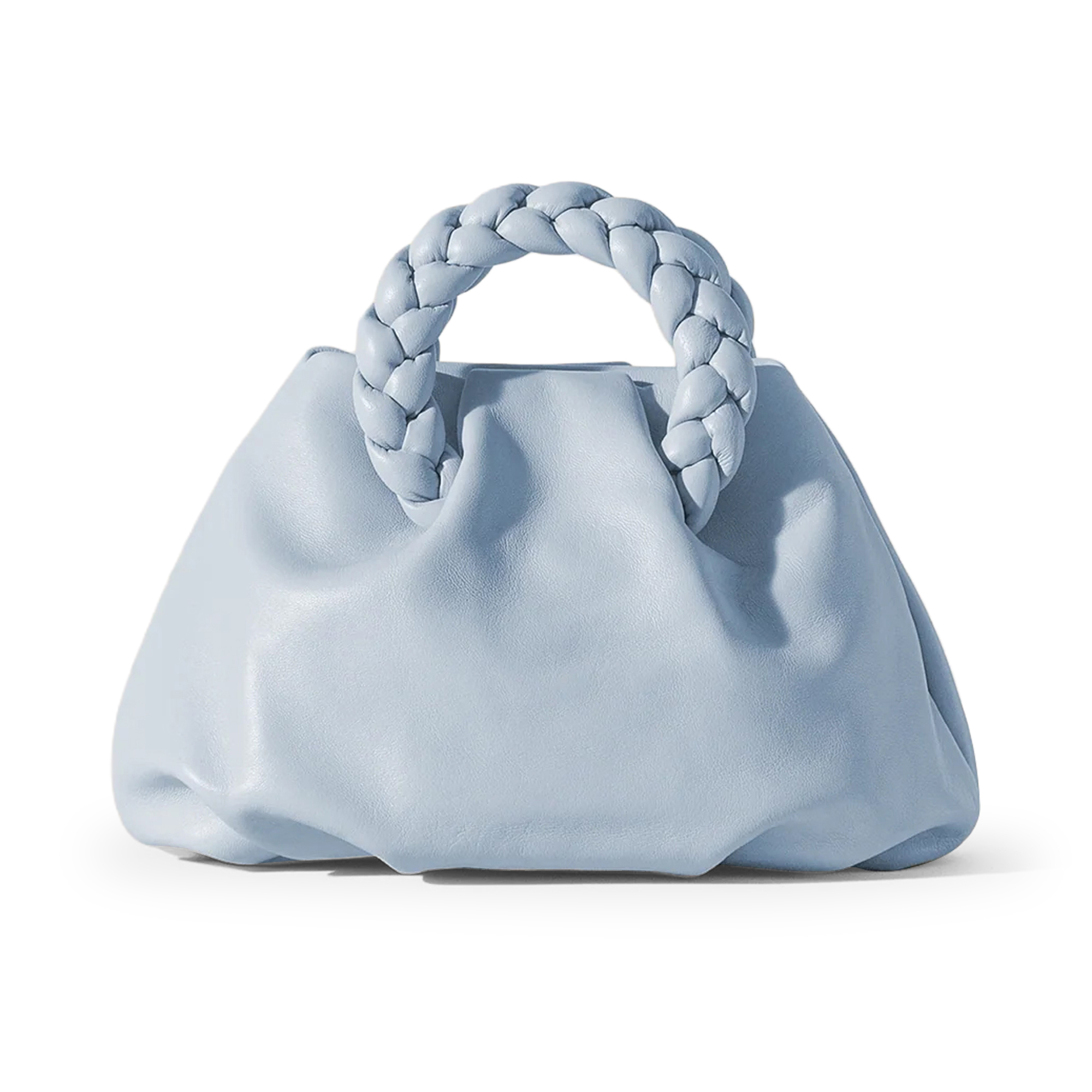 Bombon Plaited-Handle Leather Handbag