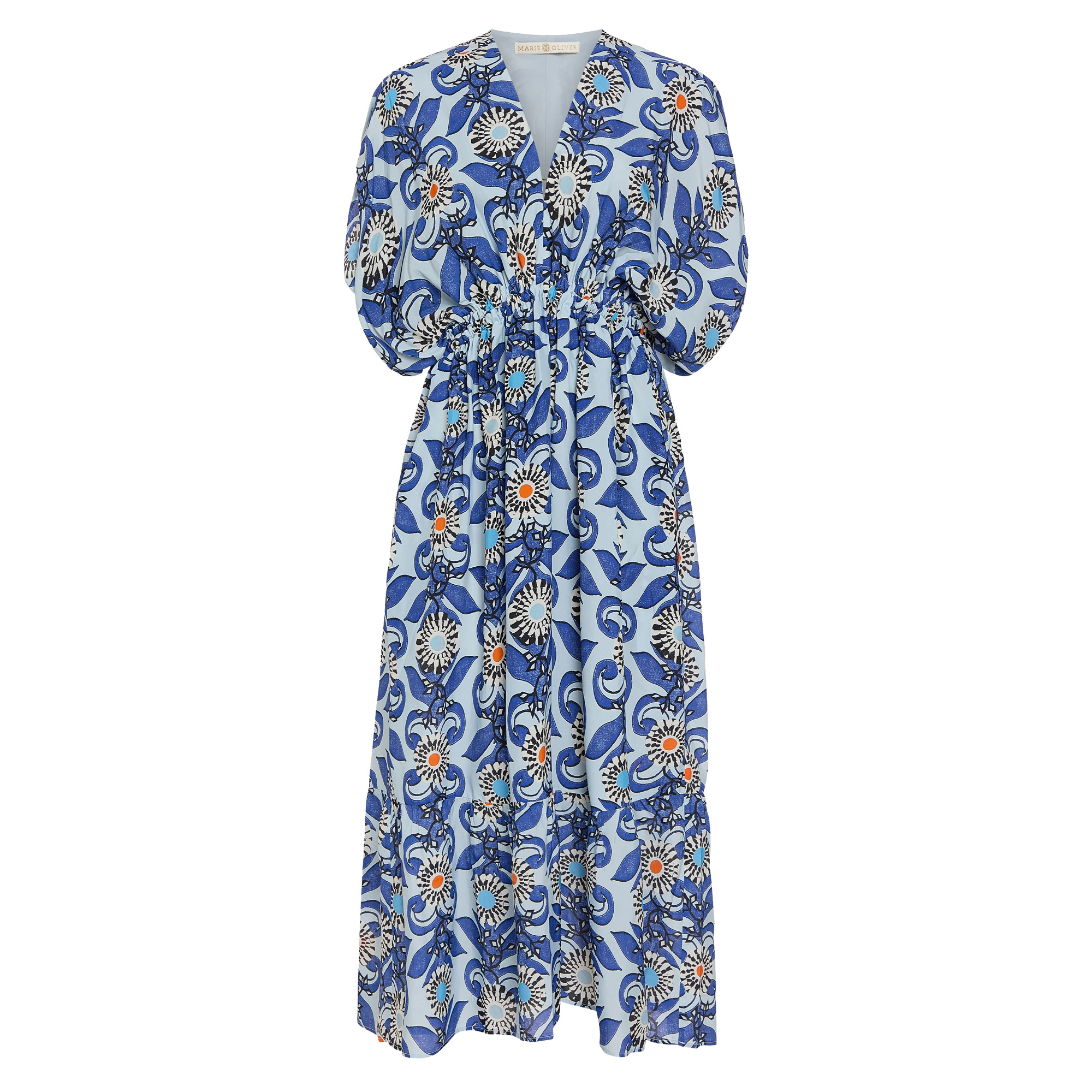 Venus Short Sleeve Slip-On Midi Caftan Dress