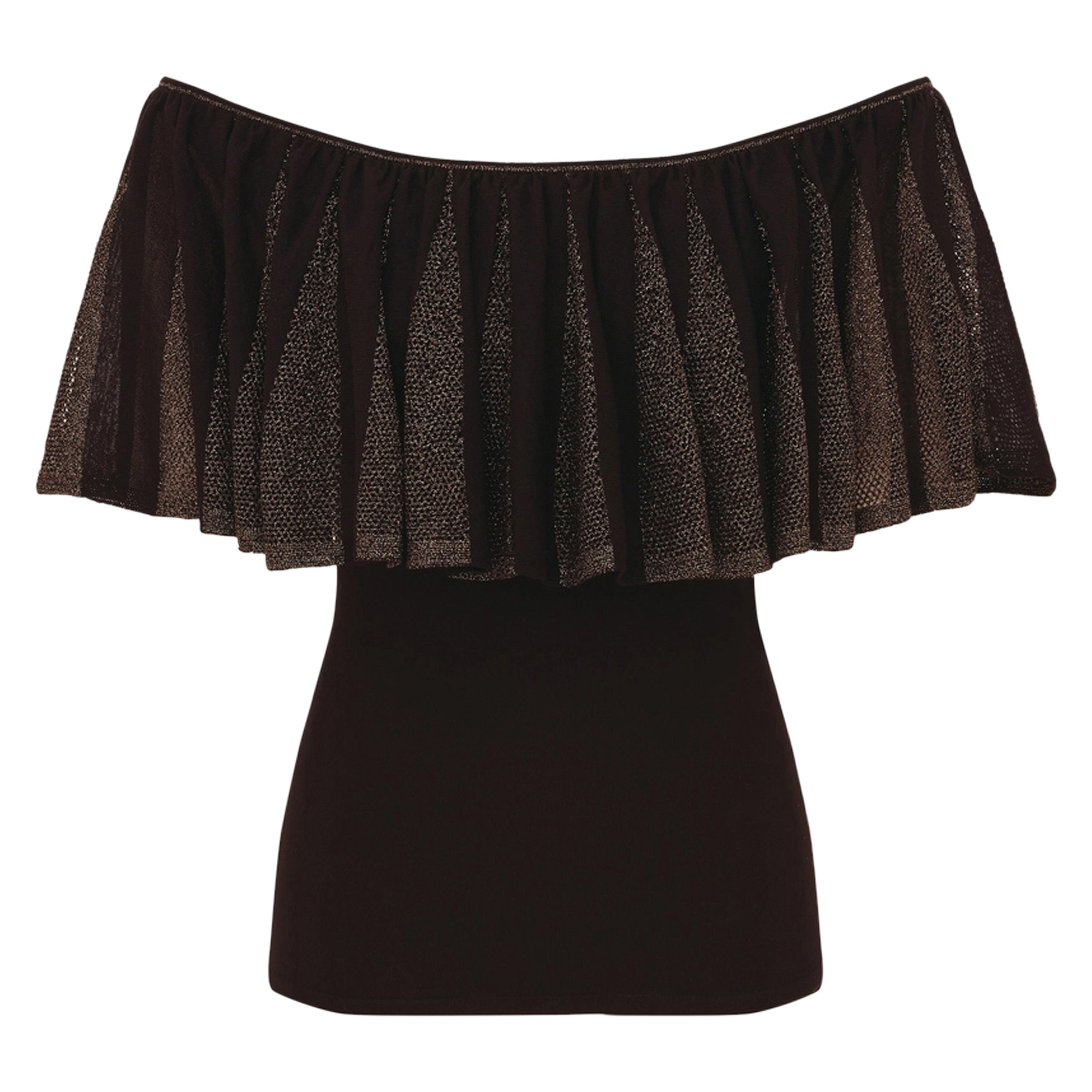 Valiant Metallic Frill Top