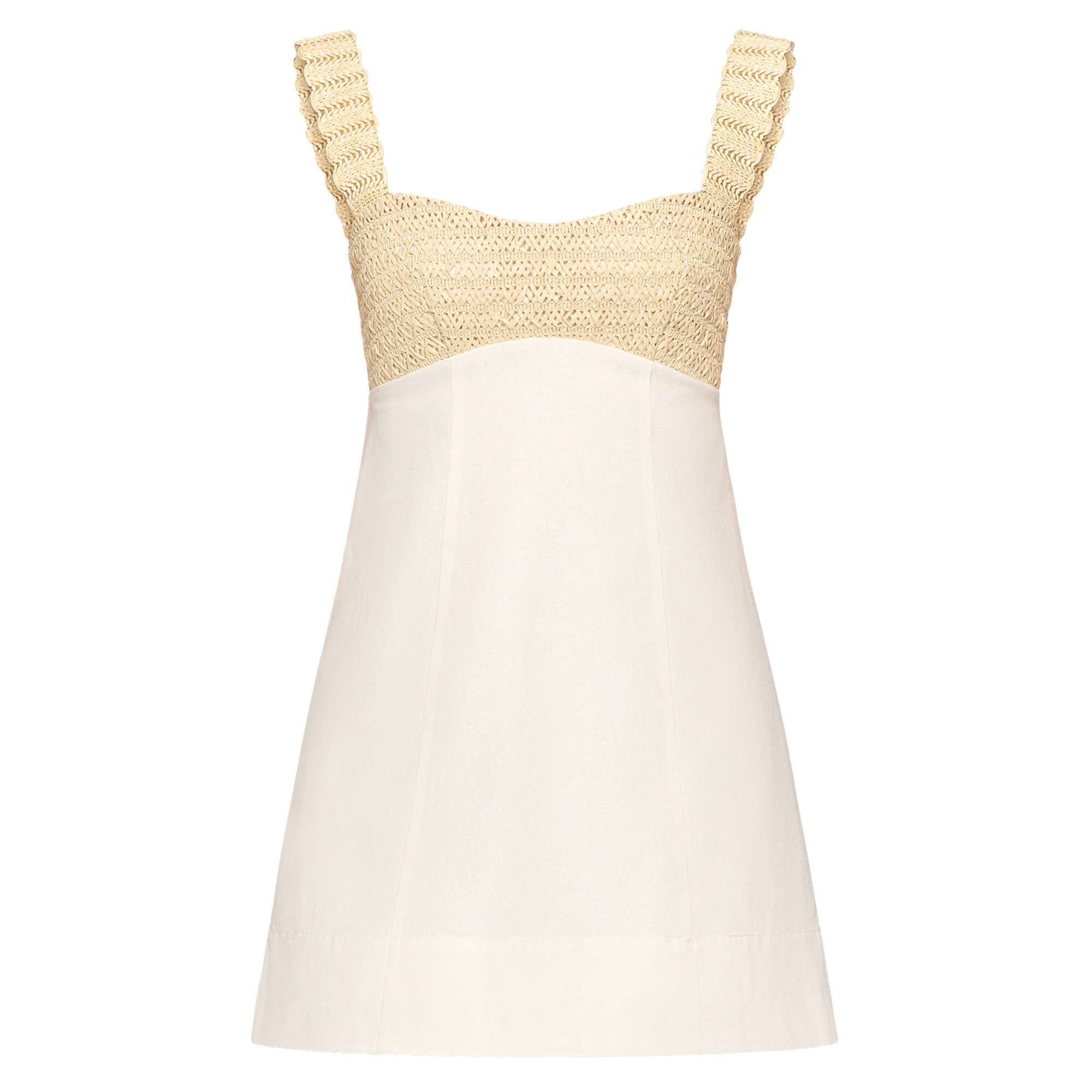 Felix Sleeveless Raffia Bodice Mini Dress