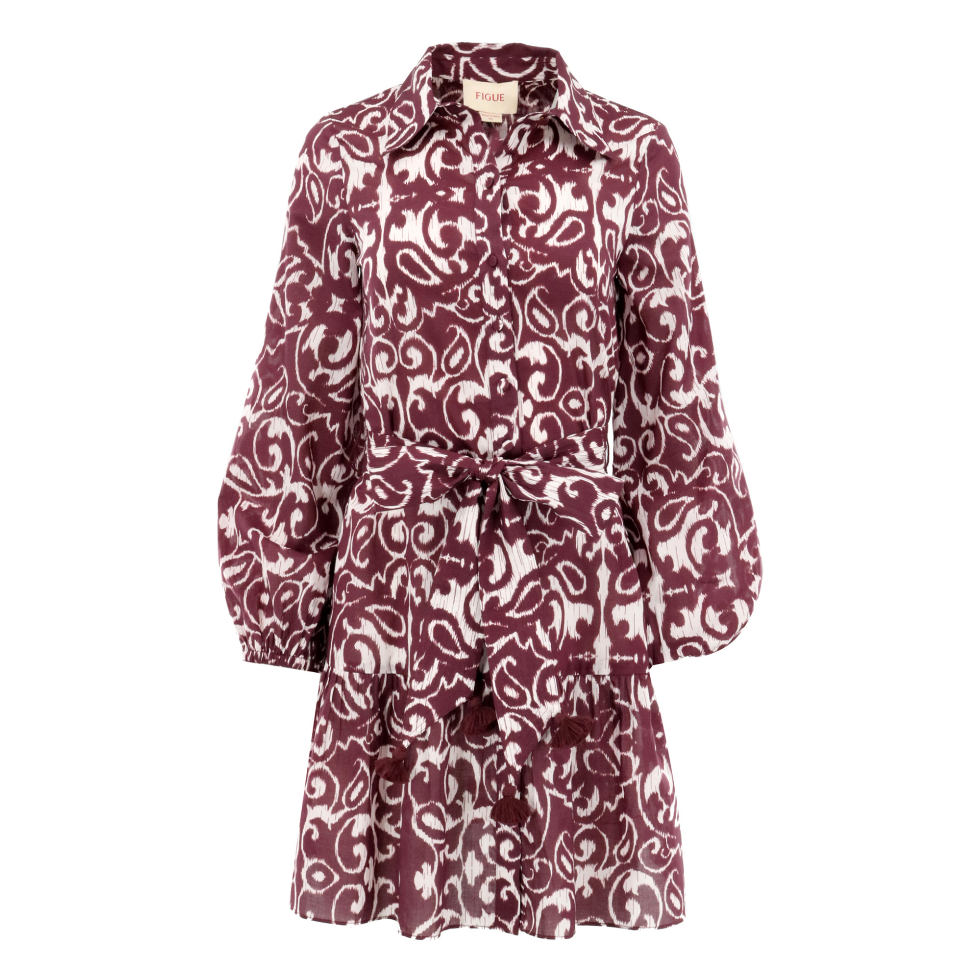 Marcy 3/4 Sleeve Belted Mini Dress