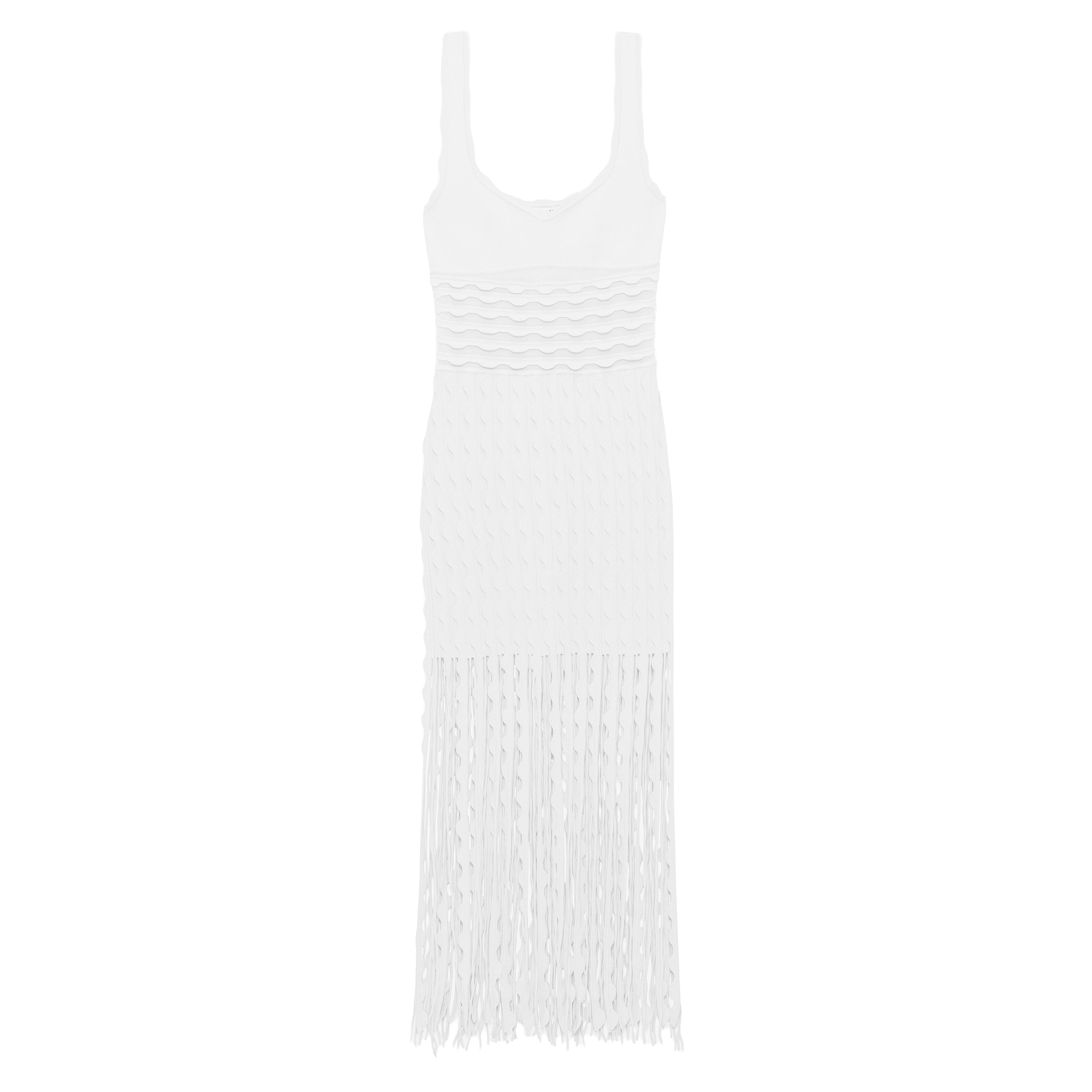 Brionne Scalloped Knit Midi Dress