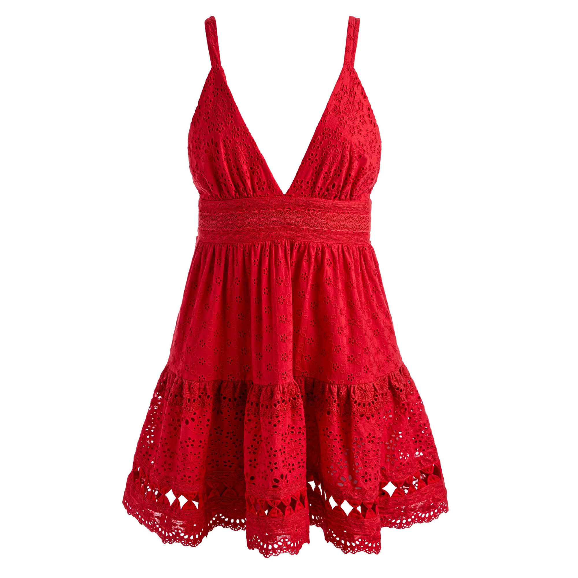 Lorene Embroidered Mini Dress