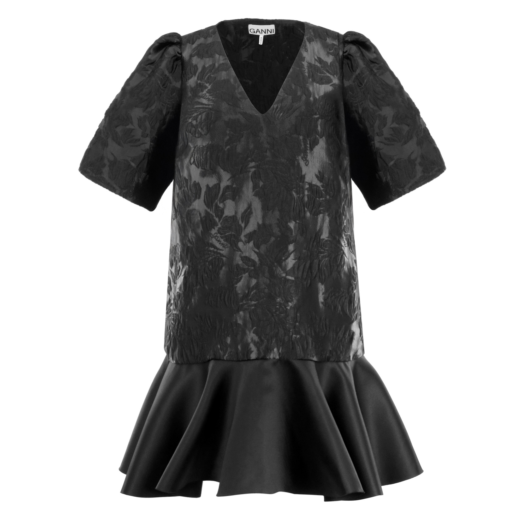 Satin Cloque Mini Dress