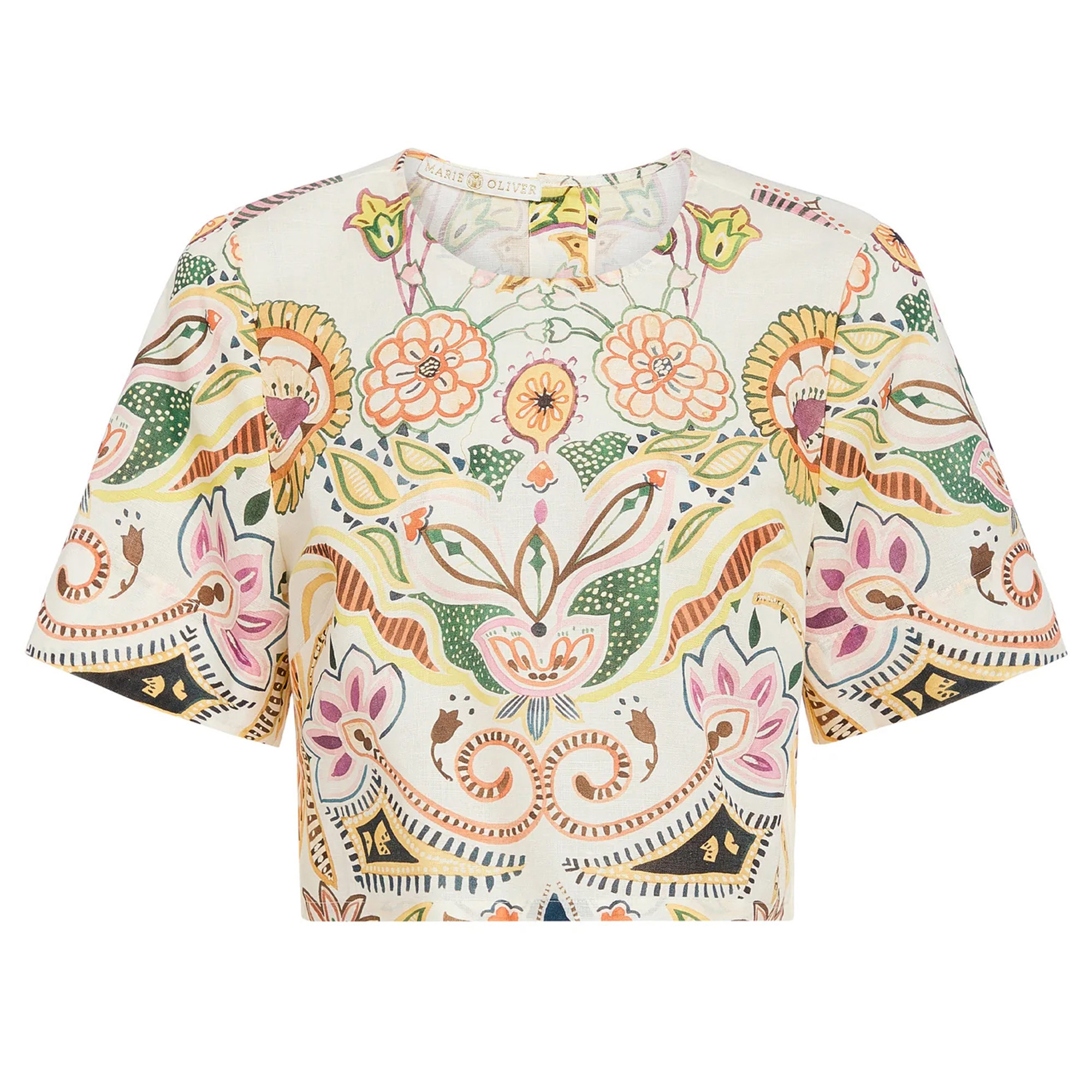 Drew Short Sleeve Cropped Top