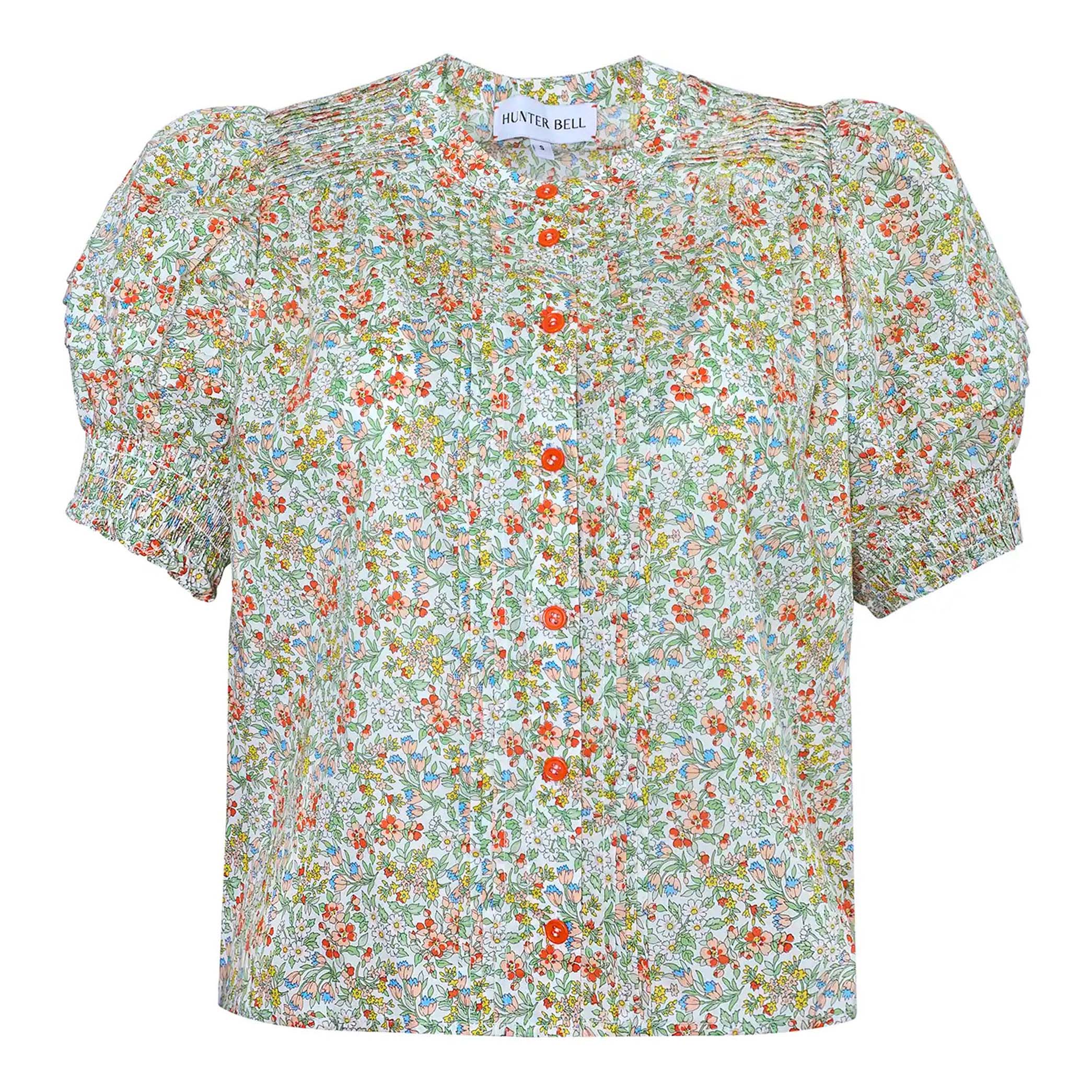 Hartley Short Sleeve Button Front Top